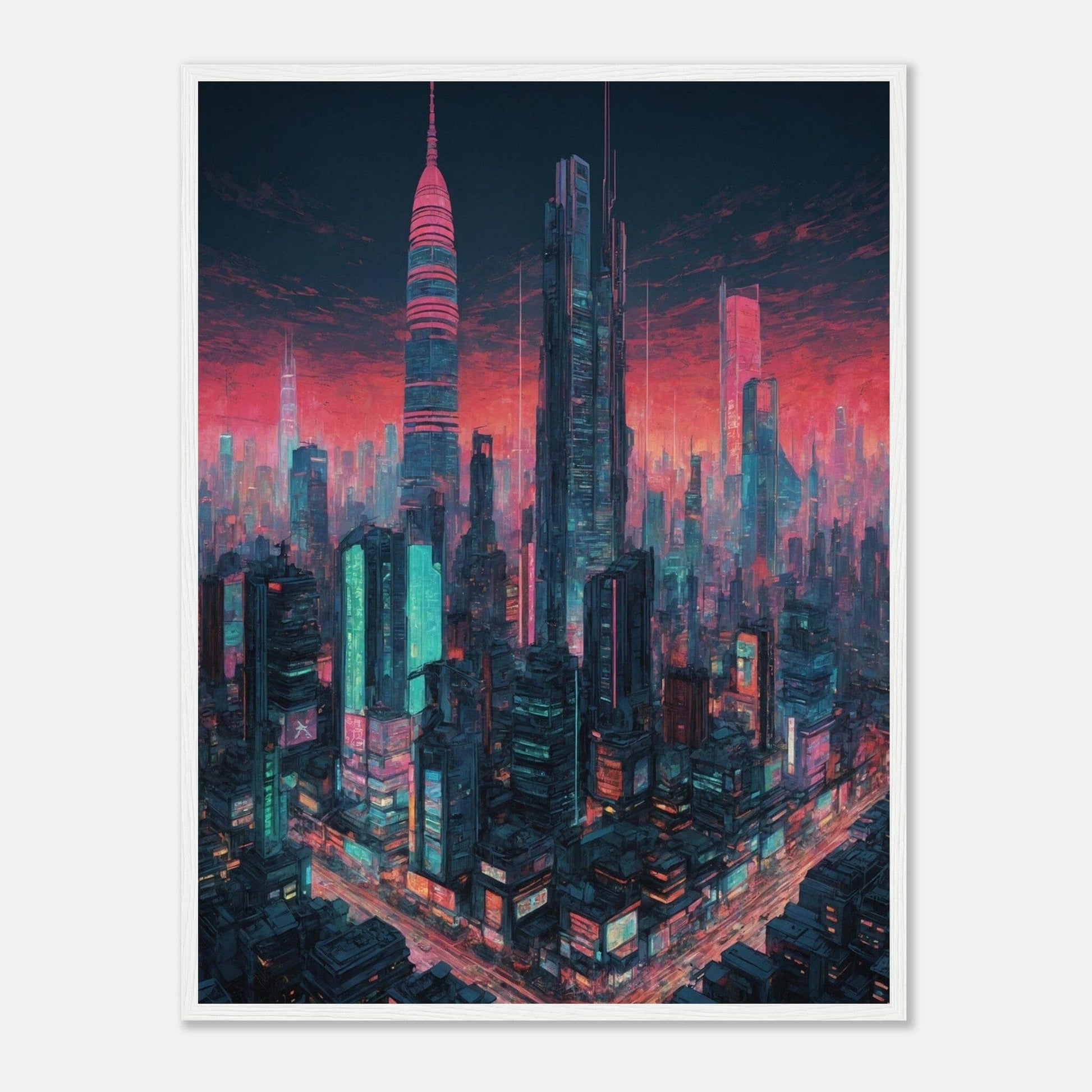 Premium Matte Paper Wooden Framed Poster - Exklusive Kunst in stilvollen Holzrahmen Print Material Modern Masterpieces 60x80 cm / 24x32″ White frame 