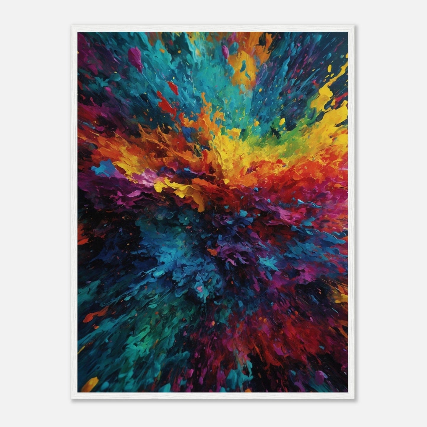 Premium Matte Paper Wooden Framed Poster - Exklusive Kunst in stilvollen Holzrahmen Print Material Modern Masterpieces 60x80 cm / 24x32″ White frame 