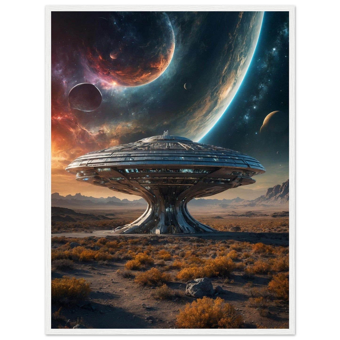 Premium Matte Paper Wooden Framed Poster - Exklusive Kunst in stilvollen Holzrahmen Print Material Modern Masterpieces 60x80 cm / 24x32″ White frame 
