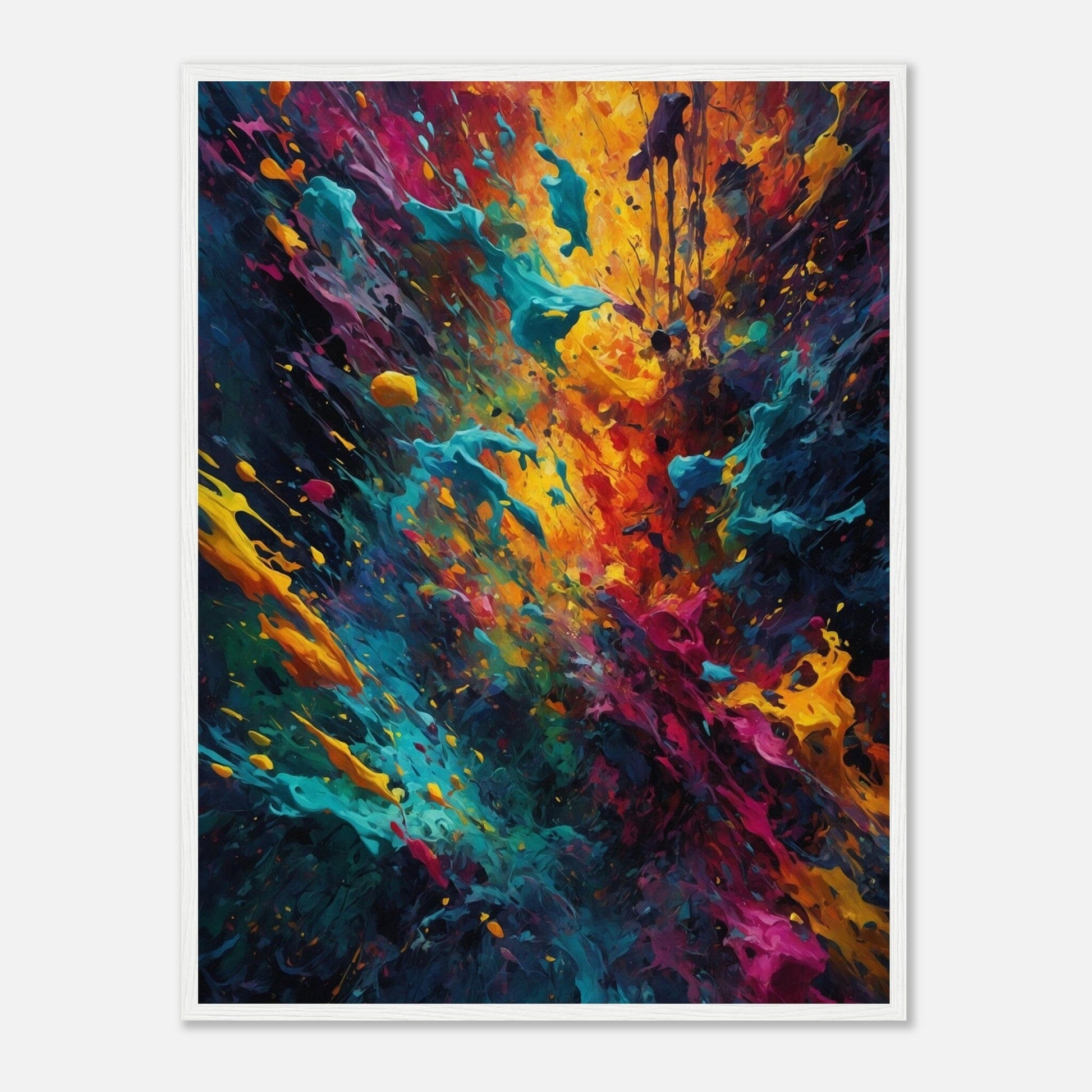 Premium Matte Paper Wooden Framed Poster - Exklusive Kunst in stilvollen Holzrahmen Print Material Modern Masterpieces 60x80 cm / 24x32″ White frame 