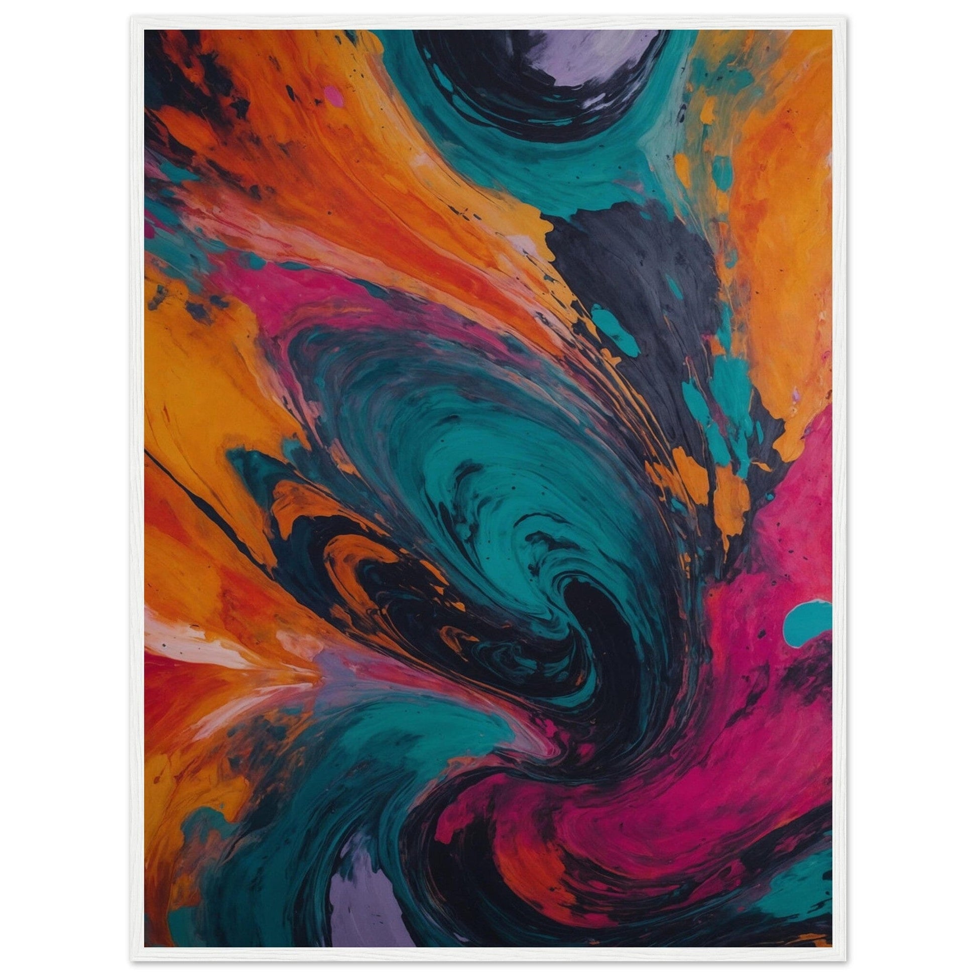 Premium Matte Paper Wooden Framed Poster - Exklusive Kunst in stilvollen Holzrahmen Print Material Modern Masterpieces 60x80 cm / 24x32″ White frame 