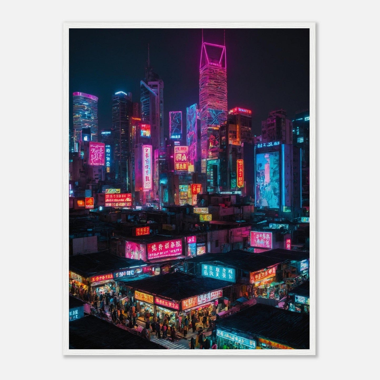 Premium Matte Paper Wooden Framed Poster - Exklusive Kunst in stilvollen Holzrahmen Print Material Modern Masterpieces 60x80 cm / 24x32″ White frame 