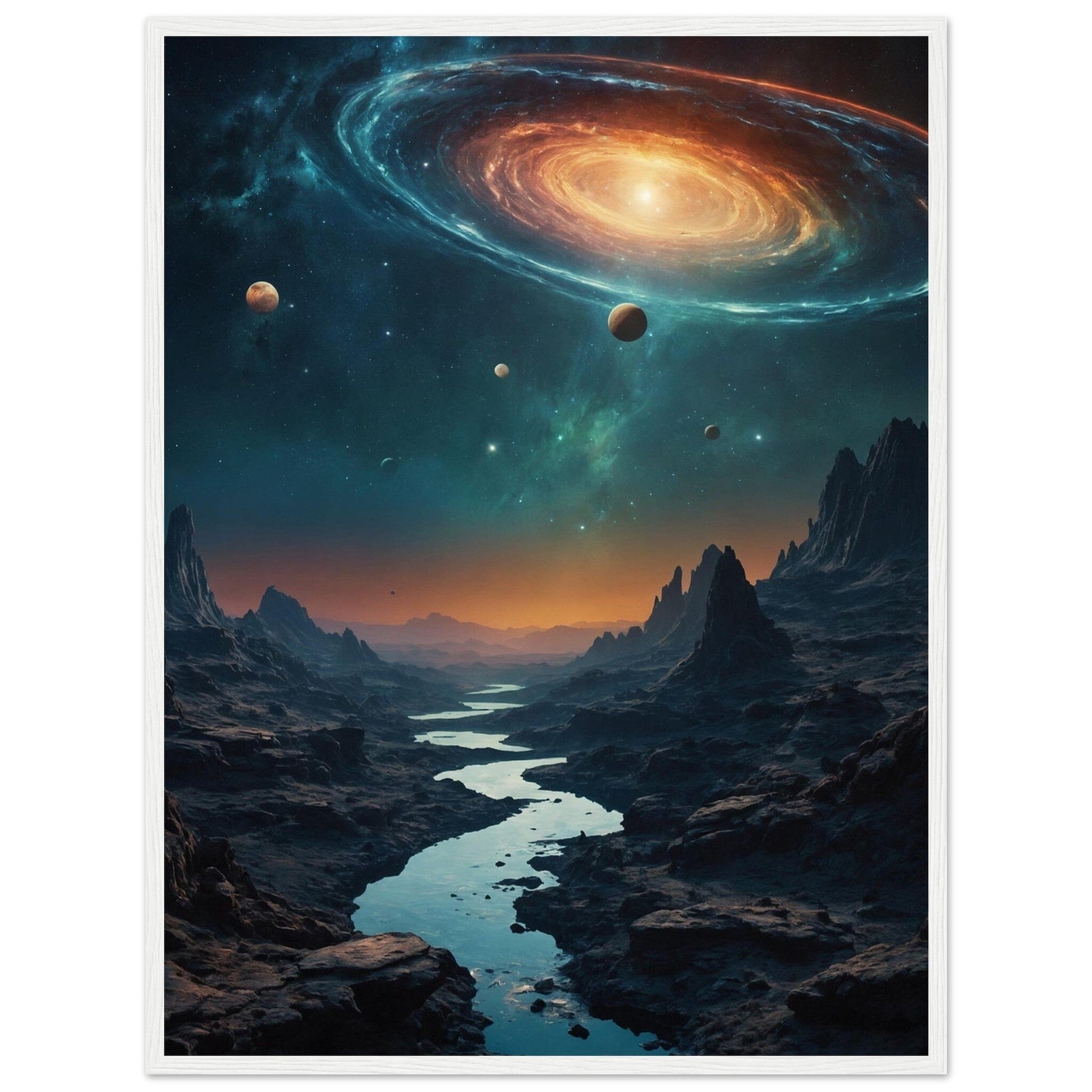 Premium Matte Paper Wooden Framed Poster - Exklusive Kunst in stilvollen Holzrahmen Print Material Modern Masterpieces 60x80 cm / 24x32″ White frame 
