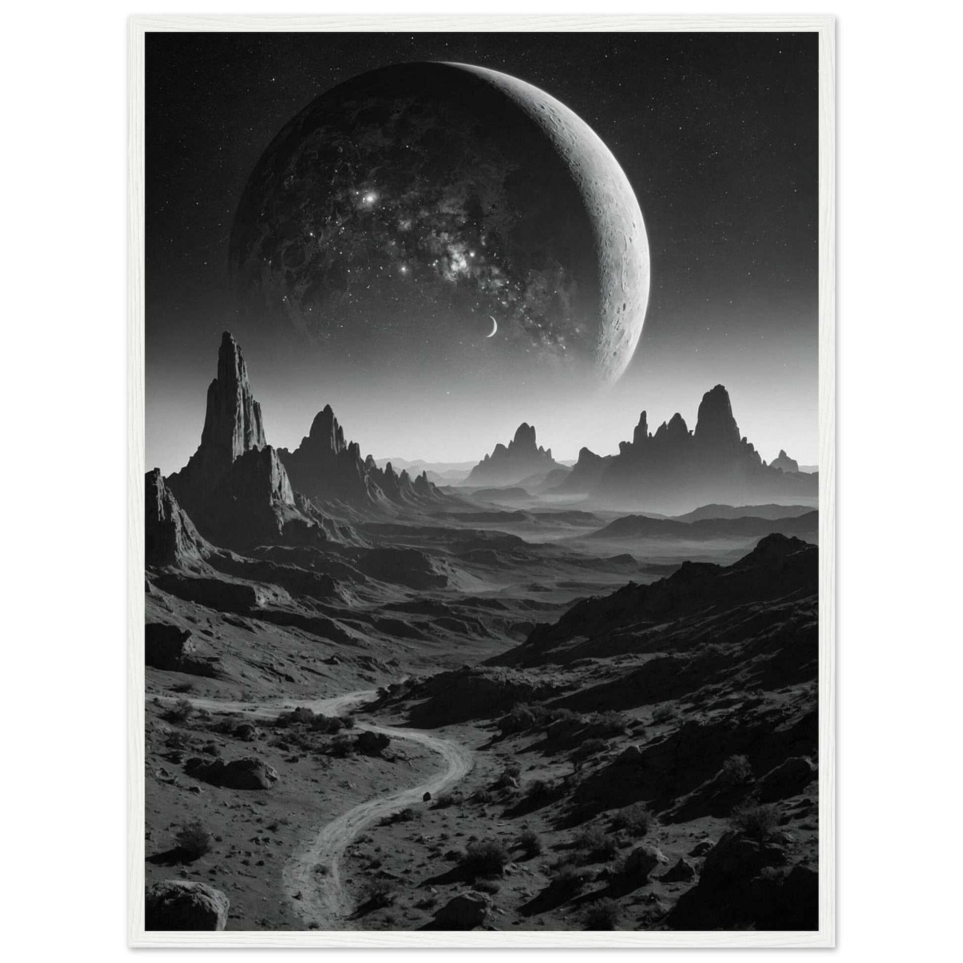 Premium Matte Paper Wooden Framed Poster - Exklusive Kunst in stilvollen Holzrahmen Print Material Modern Masterpieces 60x80 cm / 24x32″ White frame 
