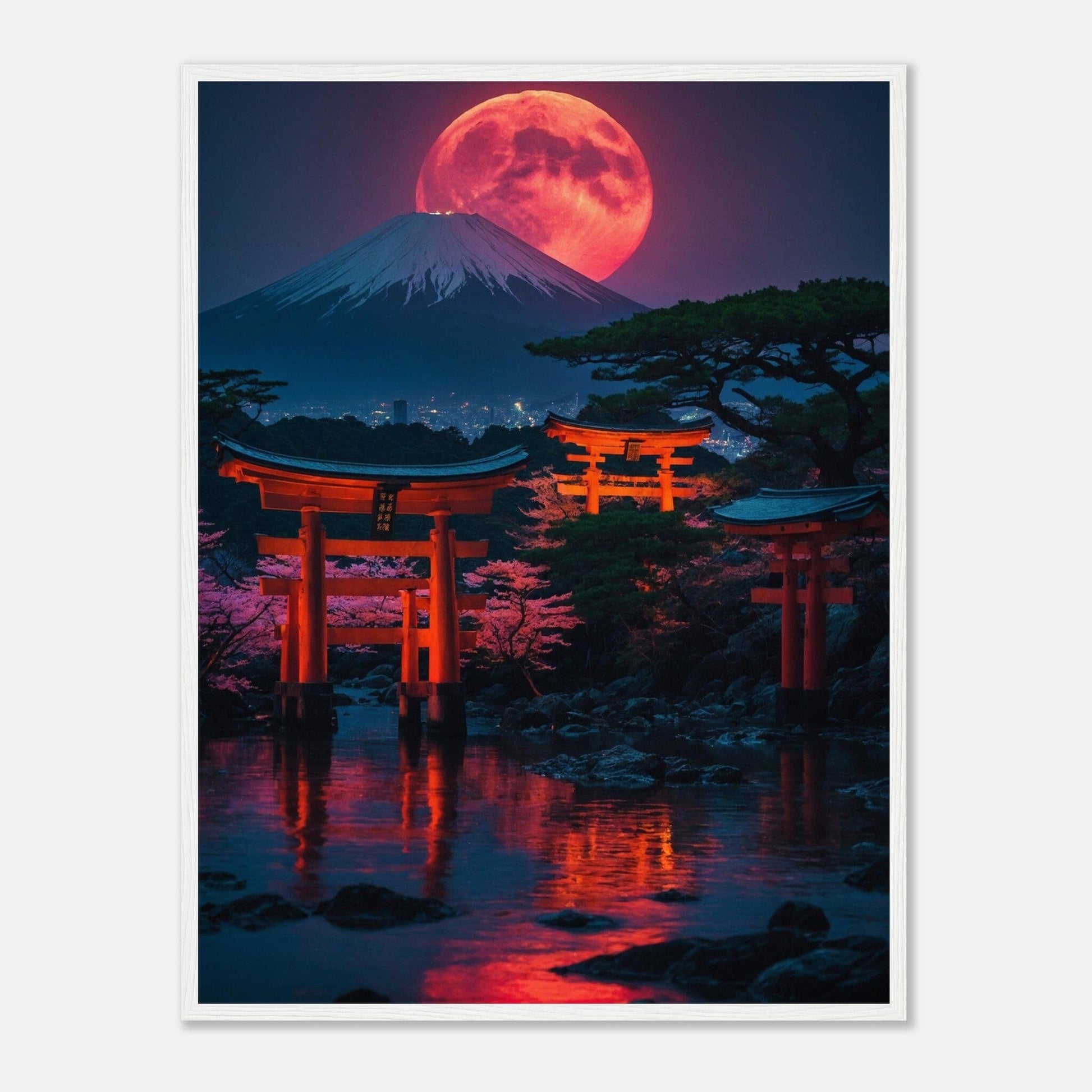 Premium Matte Paper Wooden Framed Poster - Exklusive Kunst in stilvollen Holzrahmen Print Material Modern Masterpieces 60x80 cm / 24x32″ White frame 