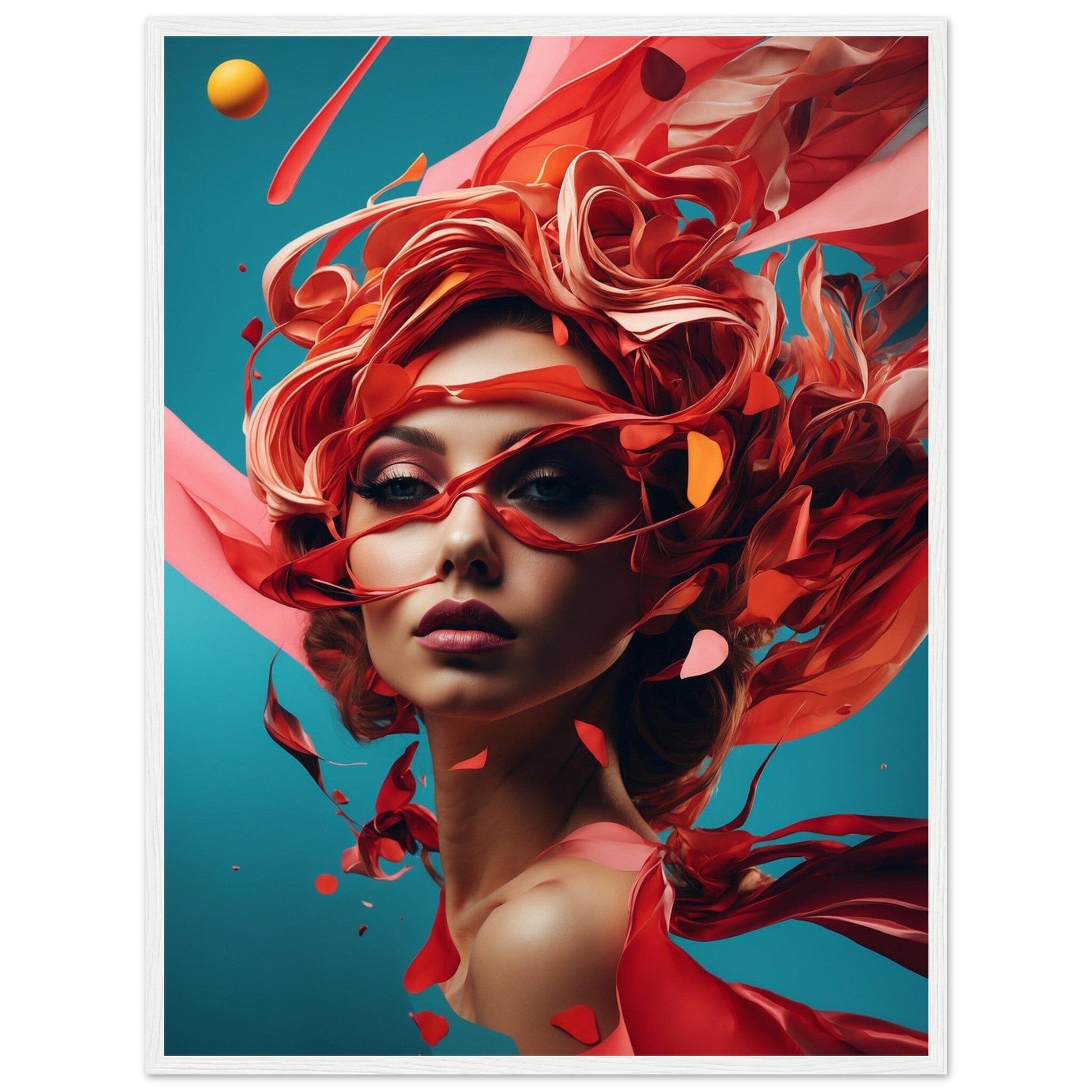 Premium Matte Paper Wooden Framed Poster - Exklusive Kunst in stilvollen Holzrahmen Print Material Modern Masterpieces 60x80 cm / 24x32″ White frame 