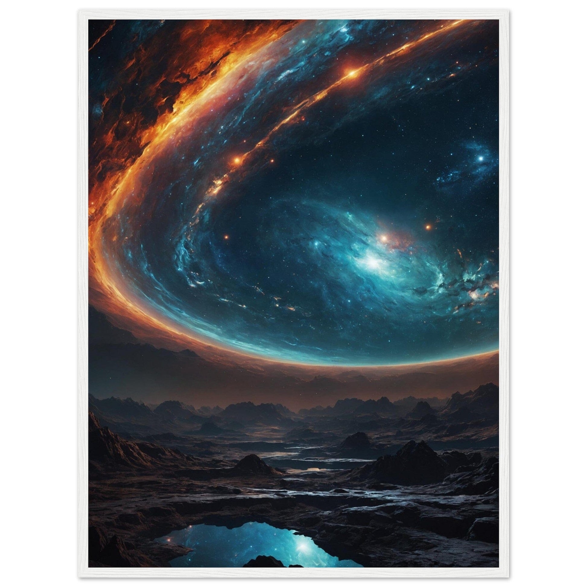Premium Matte Paper Wooden Framed Poster - Exklusive Kunst in stilvollen Holzrahmen Print Material Modern Masterpieces 60x80 cm / 24x32″ White frame 
