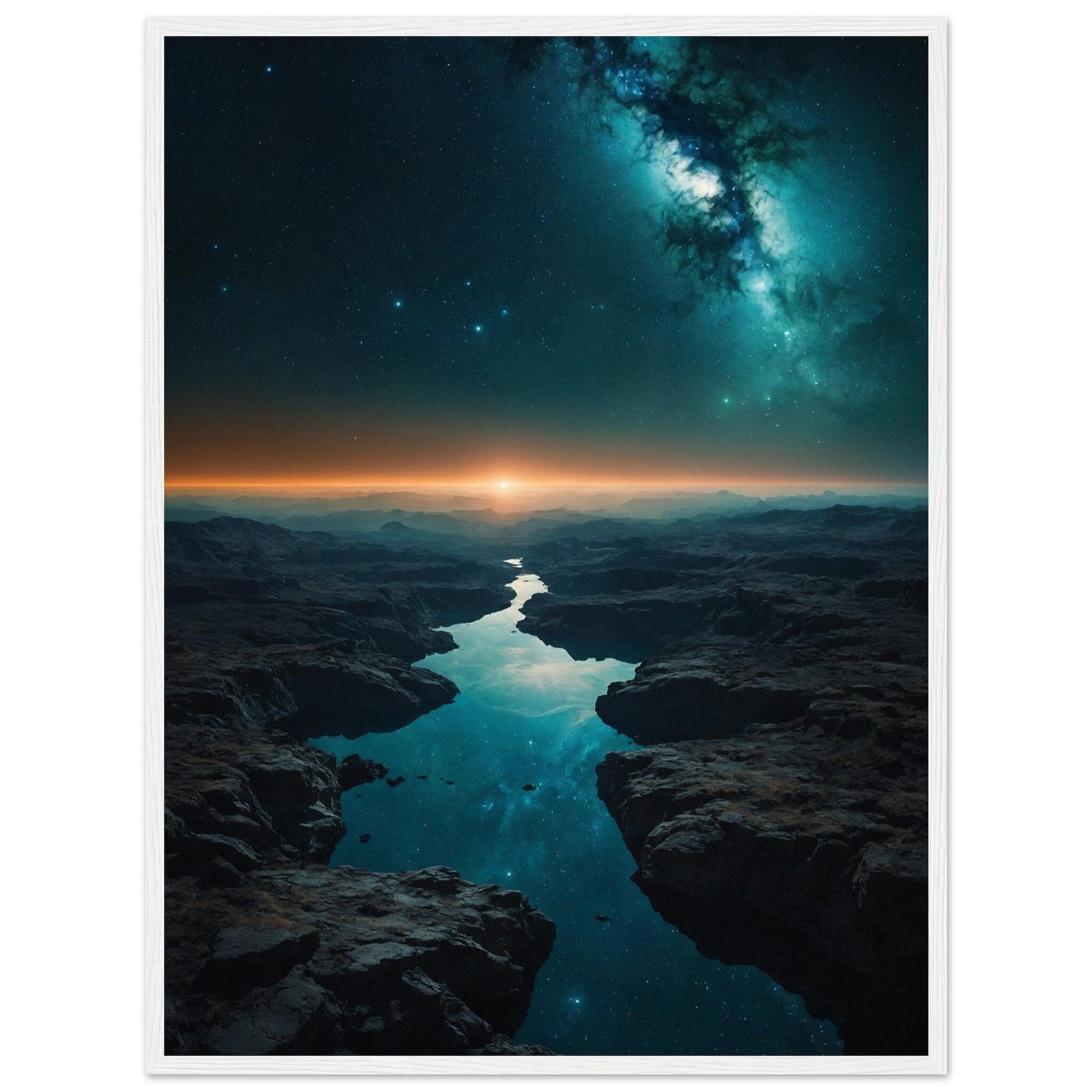 Premium Matte Paper Wooden Framed Poster - Exklusive Kunst in stilvollen Holzrahmen Print Material Modern Masterpieces 60x80 cm / 24x32″ White frame 