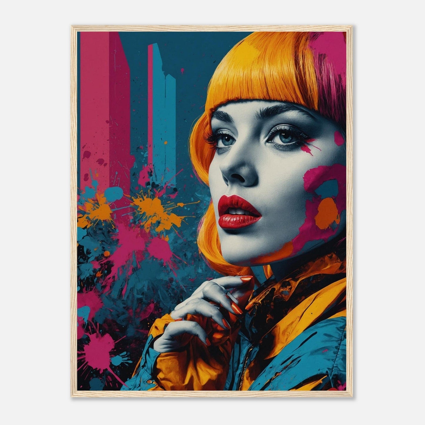 Premium Matte Paper Wooden Framed Poster - Exklusive Kunst in stilvollen Holzrahmen Print Material Modern Masterpieces 60x80 cm / 24x32″ Wood frame 