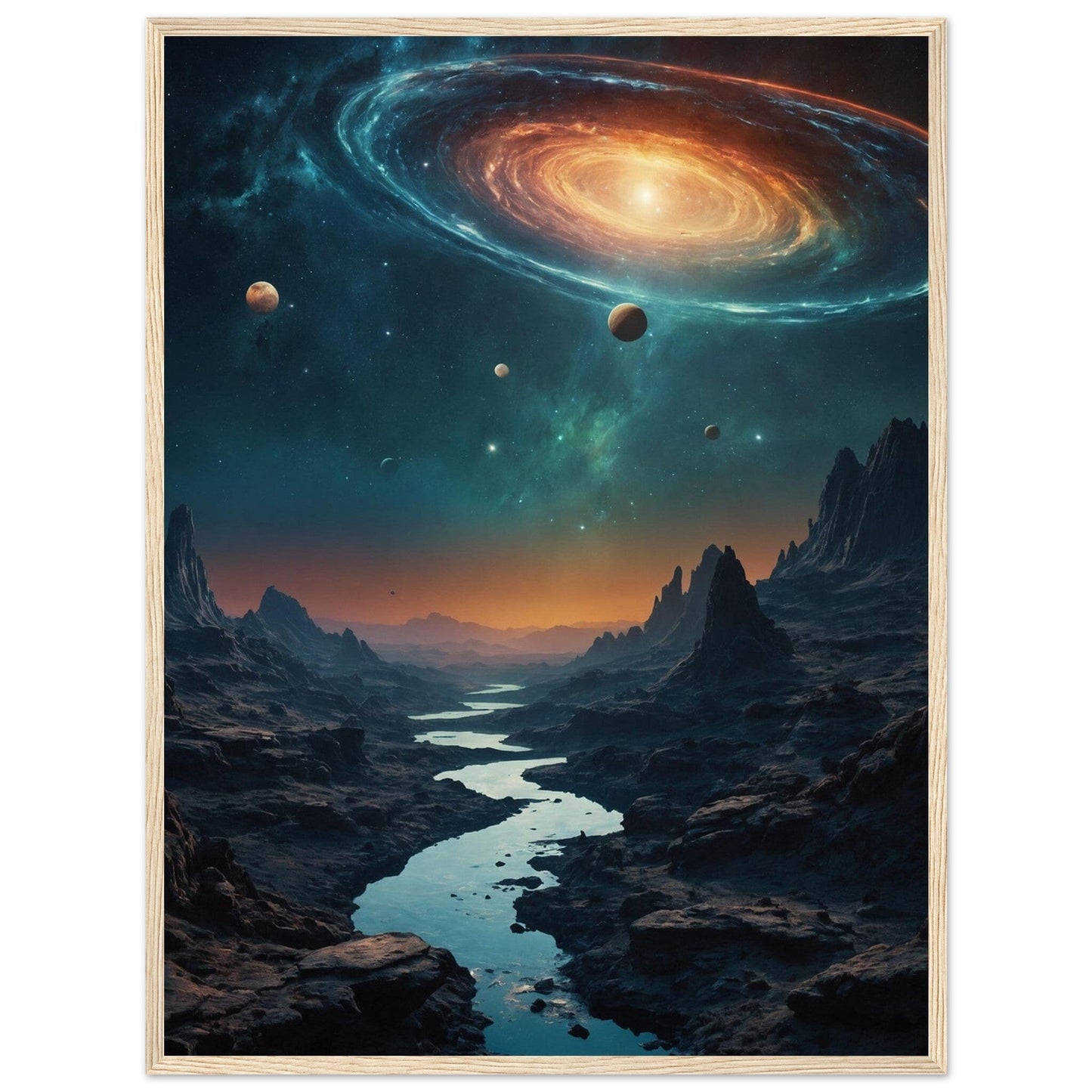 Premium Matte Paper Wooden Framed Poster - Exklusive Kunst in stilvollen Holzrahmen Print Material Modern Masterpieces 60x80 cm / 24x32″ Wood frame 