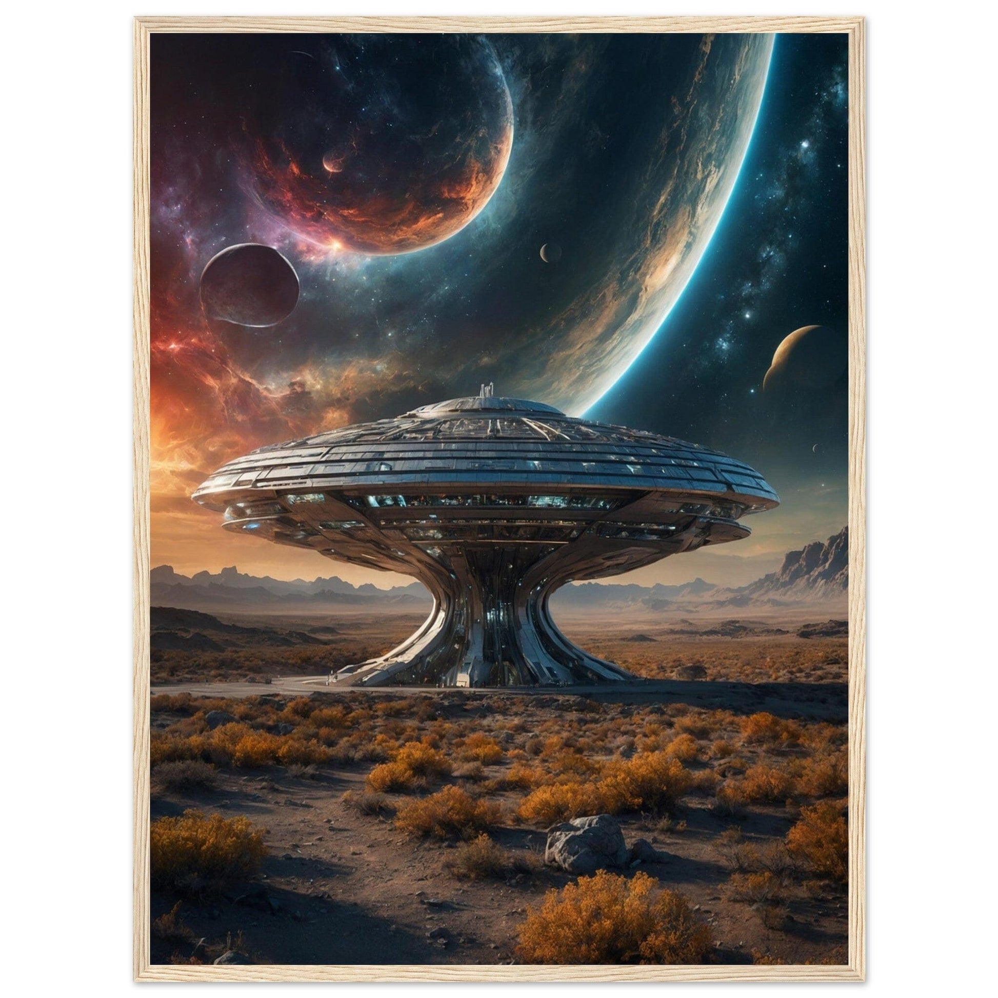Premium Matte Paper Wooden Framed Poster - Exklusive Kunst in stilvollen Holzrahmen Print Material Modern Masterpieces 60x80 cm / 24x32″ Wood frame 