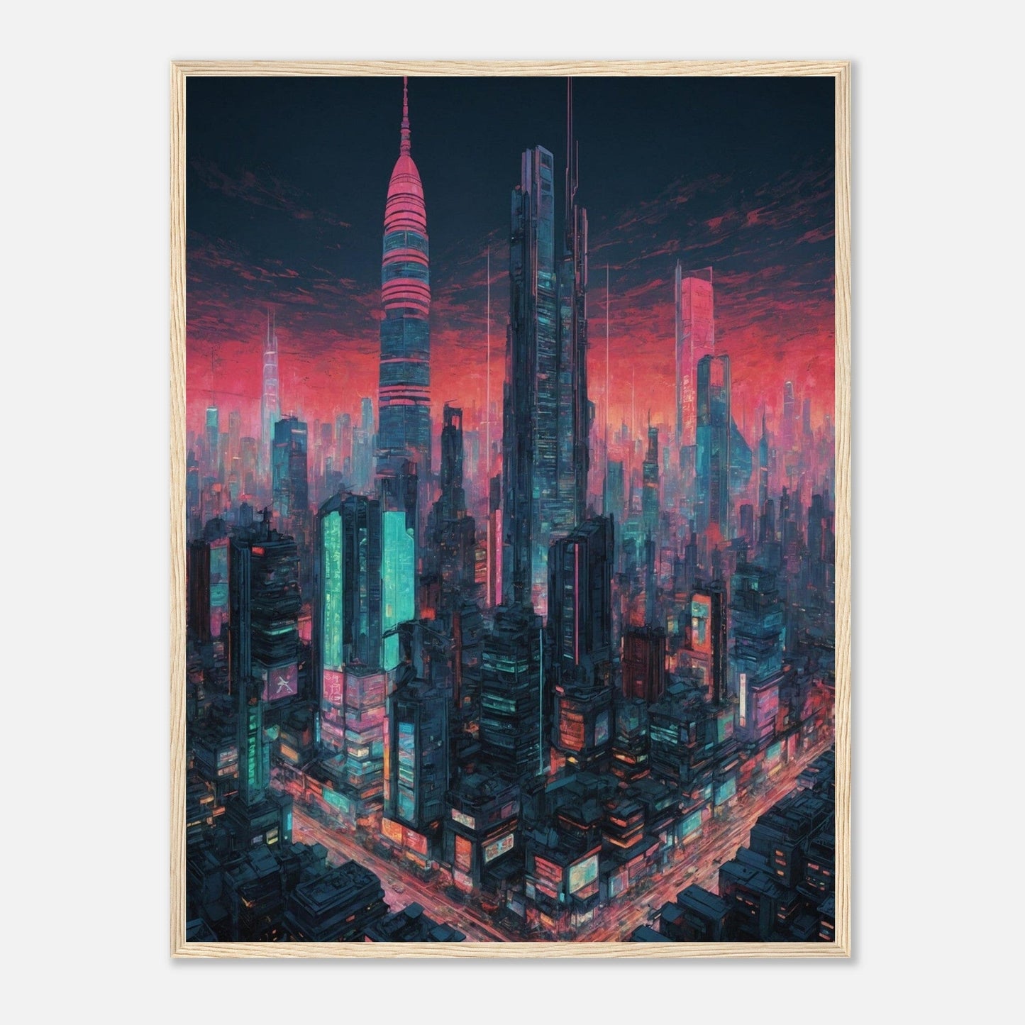 Premium Matte Paper Wooden Framed Poster - Exklusive Kunst in stilvollen Holzrahmen Print Material Modern Masterpieces 60x80 cm / 24x32″ Wood frame 