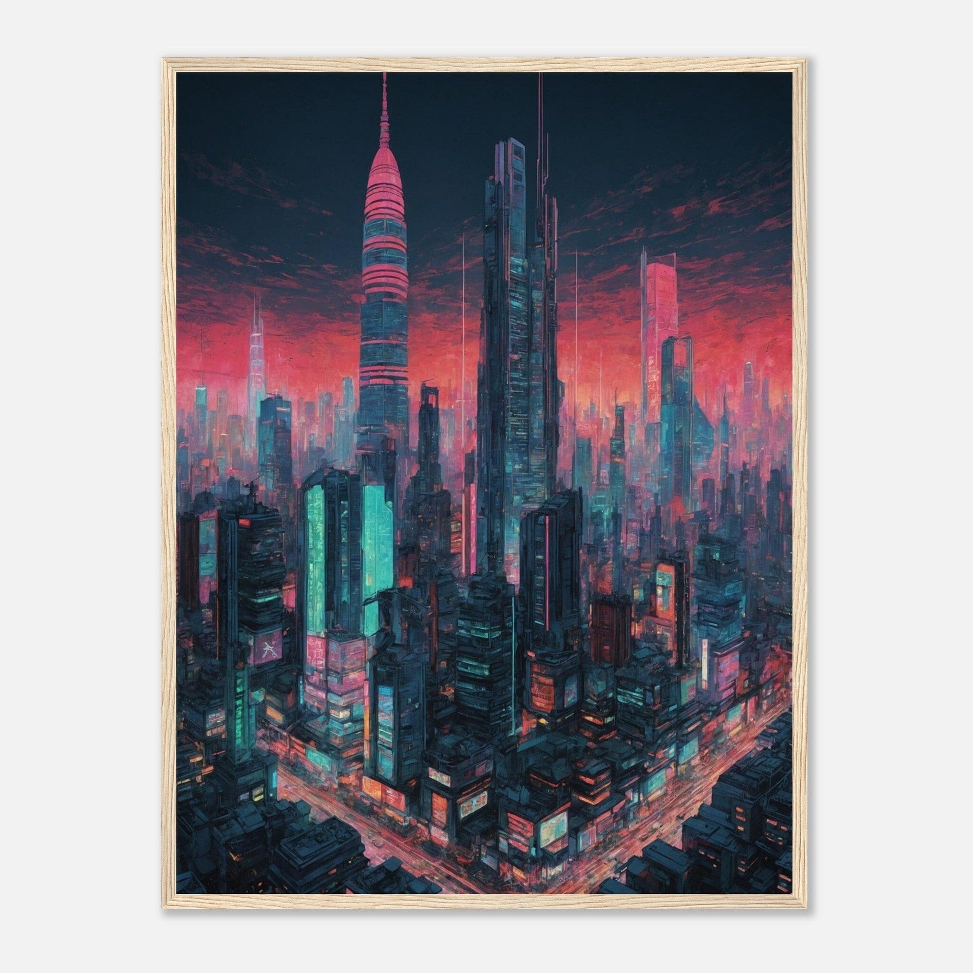 Premium Matte Paper Wooden Framed Poster - Exklusive Kunst in stilvollen Holzrahmen Print Material Modern Masterpieces 60x80 cm / 24x32″ Wood frame 