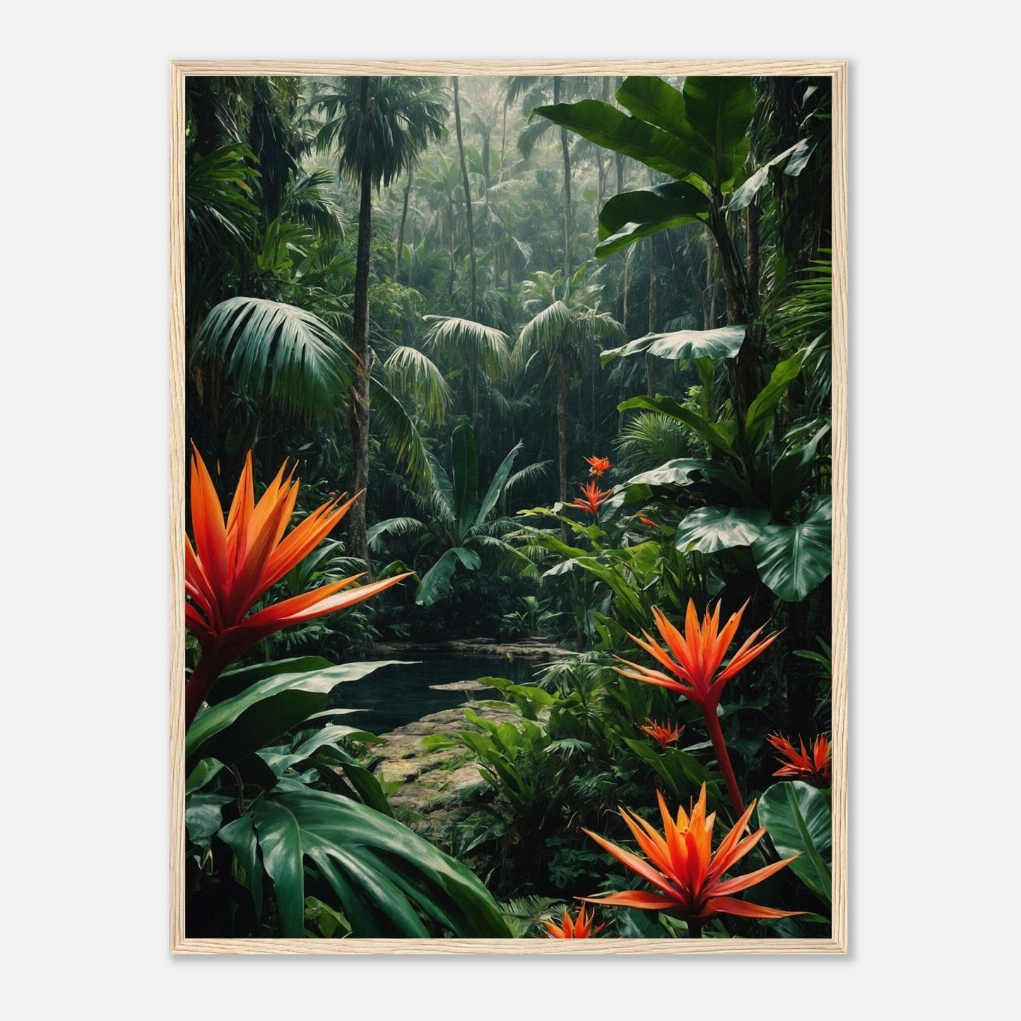 Premium Matte Paper Wooden Framed Poster - Exklusive Kunst in stilvollen Holzrahmen Print Material Modern Masterpieces 60x80 cm / 24x32″ Wood frame 