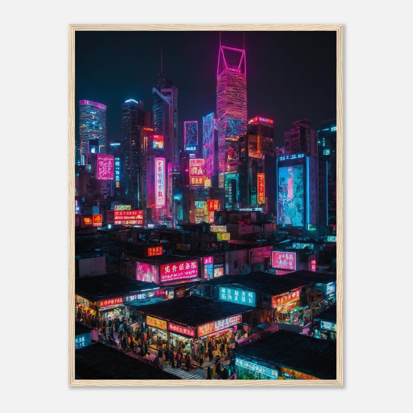 Premium Matte Paper Wooden Framed Poster - Exklusive Kunst in stilvollen Holzrahmen Print Material Modern Masterpieces 60x80 cm / 24x32″ Wood frame 