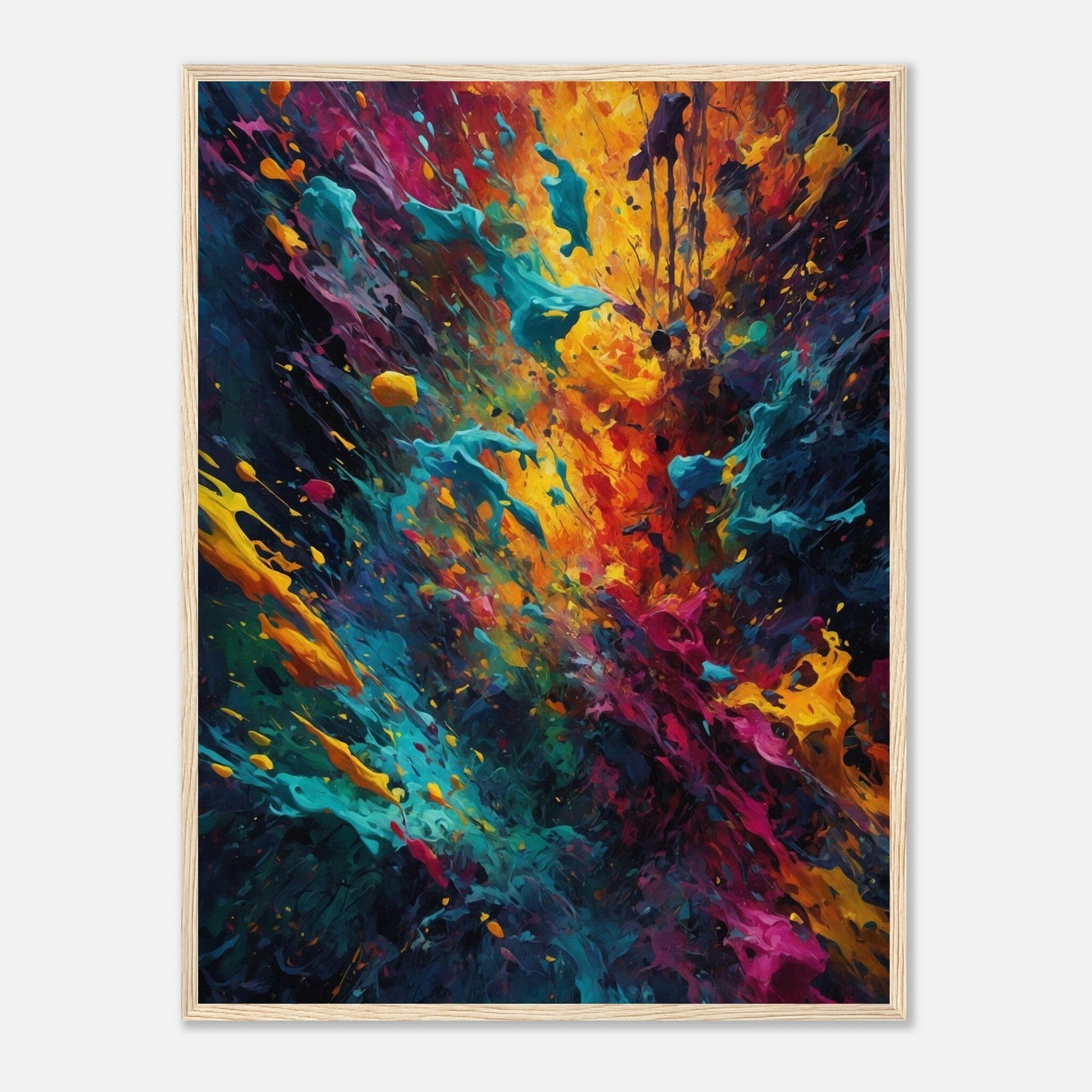 Premium Matte Paper Wooden Framed Poster - Exklusive Kunst in stilvollen Holzrahmen Print Material Modern Masterpieces 60x80 cm / 24x32″ Wood frame 