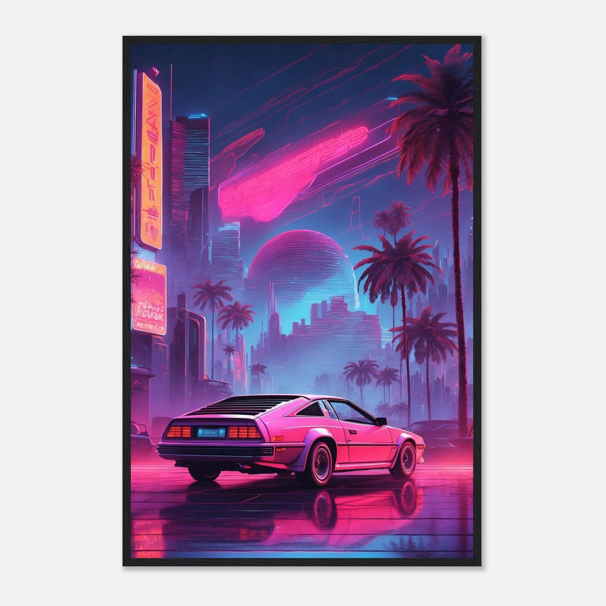 Premium Matte Paper Wooden Framed Poster - Exklusive Kunst in stilvollen Holzrahmen Print Material Modern Masterpieces 60x90 cm / 24x36″ Black frame 