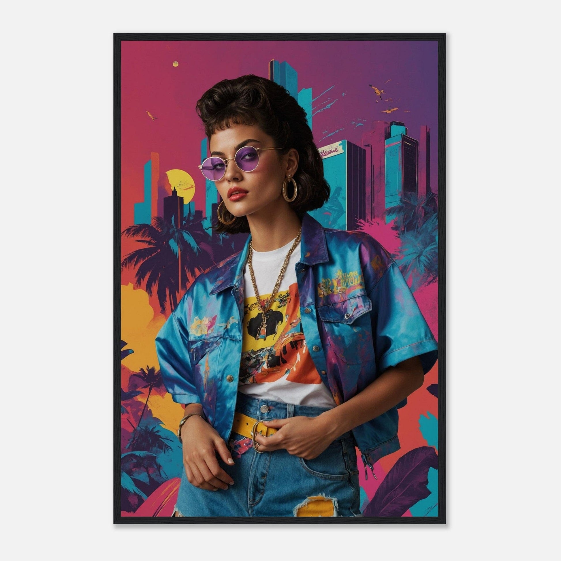 Premium Matte Paper Wooden Framed Poster - Exklusive Kunst in stilvollen Holzrahmen Print Material Modern Masterpieces 60x90 cm / 24x36″ Black frame 
