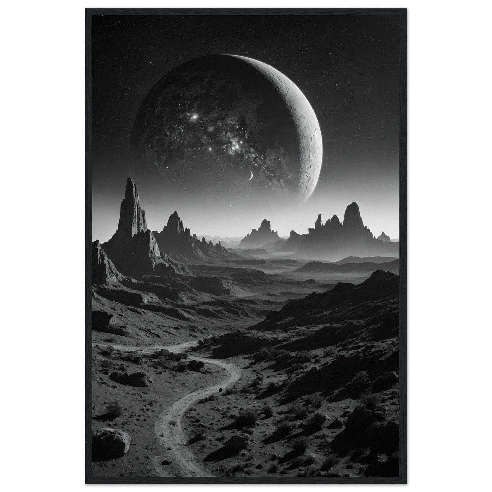 Premium Matte Paper Wooden Framed Poster - Exklusive Kunst in stilvollen Holzrahmen Print Material Modern Masterpieces 60x90 cm / 24x36″ Black frame 