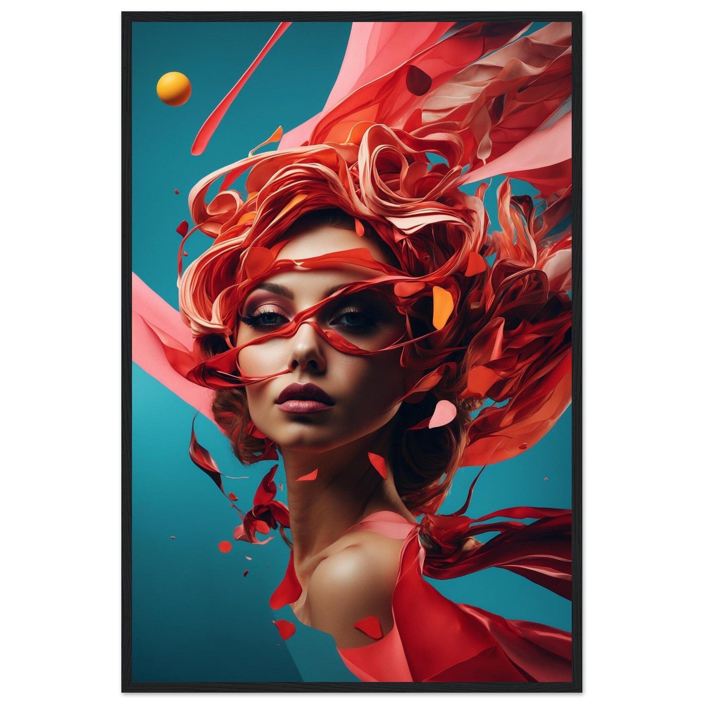 Premium Matte Paper Wooden Framed Poster - Exklusive Kunst in stilvollen Holzrahmen Print Material Modern Masterpieces 60x90 cm / 24x36″ Black frame 