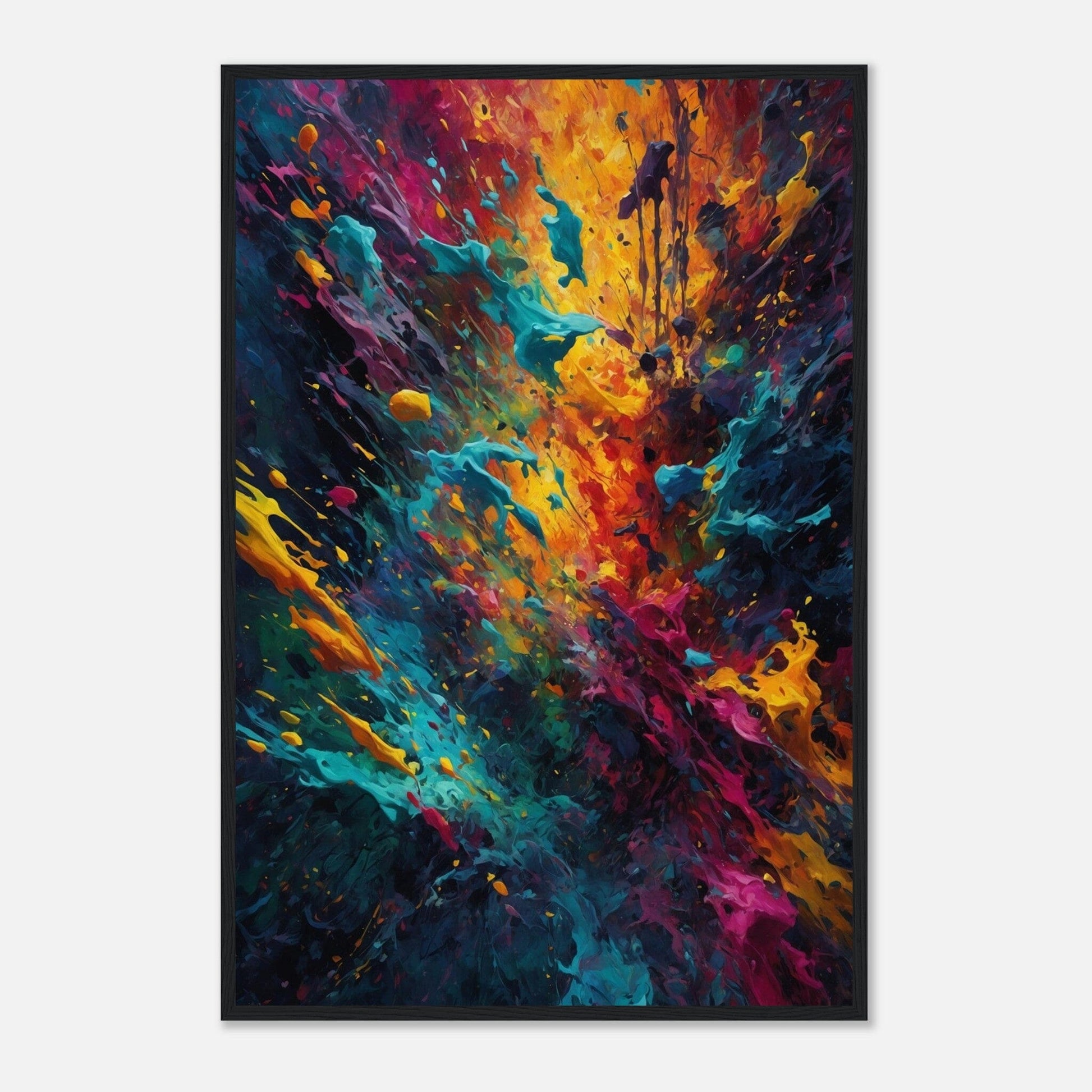 Premium Matte Paper Wooden Framed Poster - Exklusive Kunst in stilvollen Holzrahmen Print Material Modern Masterpieces 60x90 cm / 24x36″ Black frame 