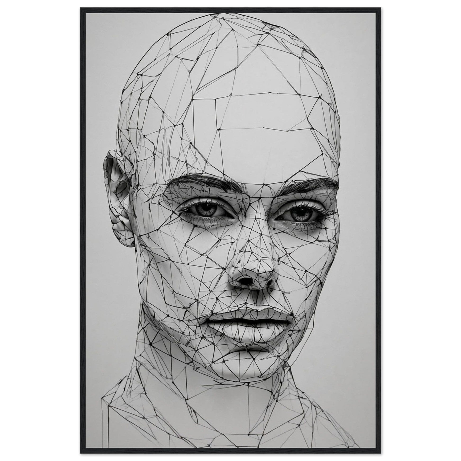 Premium Matte Paper Wooden Framed Poster - Exklusive Kunst in stilvollen Holzrahmen Print Material Modern Masterpieces 60x90 cm / 24x36″ Black frame 