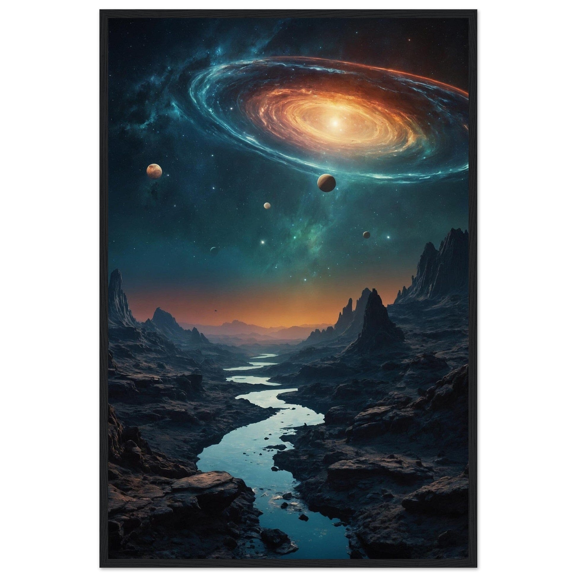 Premium Matte Paper Wooden Framed Poster - Exklusive Kunst in stilvollen Holzrahmen Print Material Modern Masterpieces 60x90 cm / 24x36″ Black frame 
