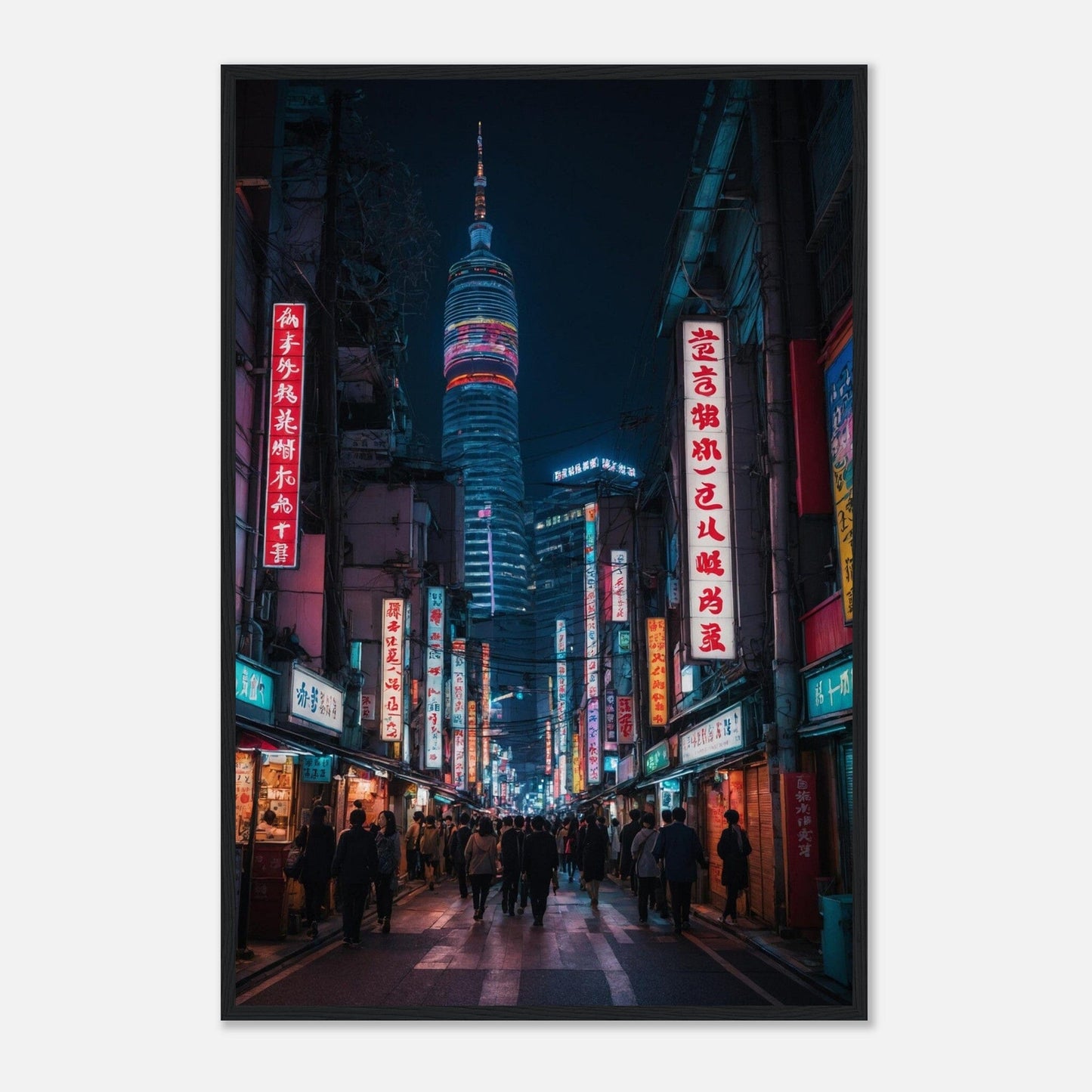 Premium Matte Paper Wooden Framed Poster - Exklusive Kunst in stilvollen Holzrahmen Print Material Modern Masterpieces 60x90 cm / 24x36″ Black frame 