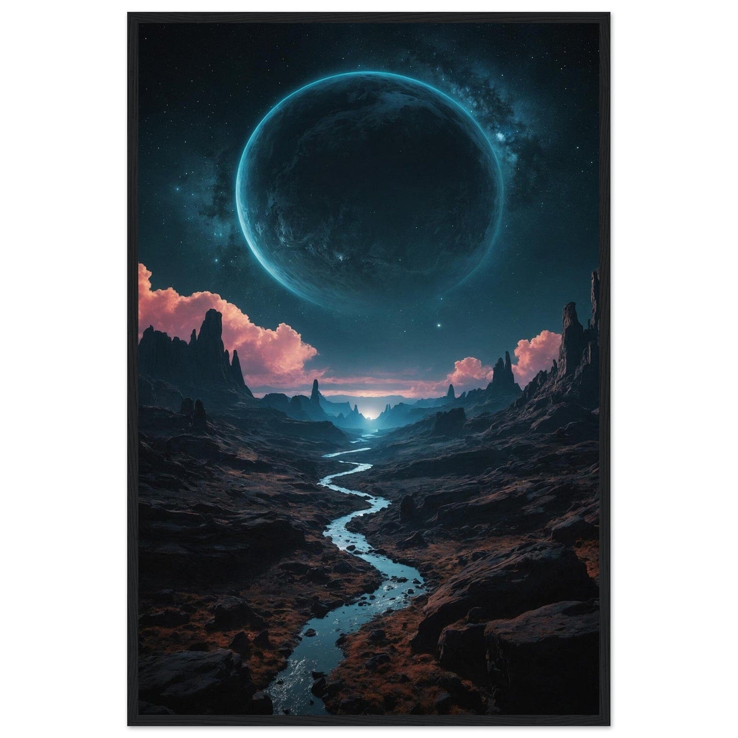 Premium Matte Paper Wooden Framed Poster - Exklusive Kunst in stilvollen Holzrahmen Print Material Modern Masterpieces 60x90 cm / 24x36″ Black frame 