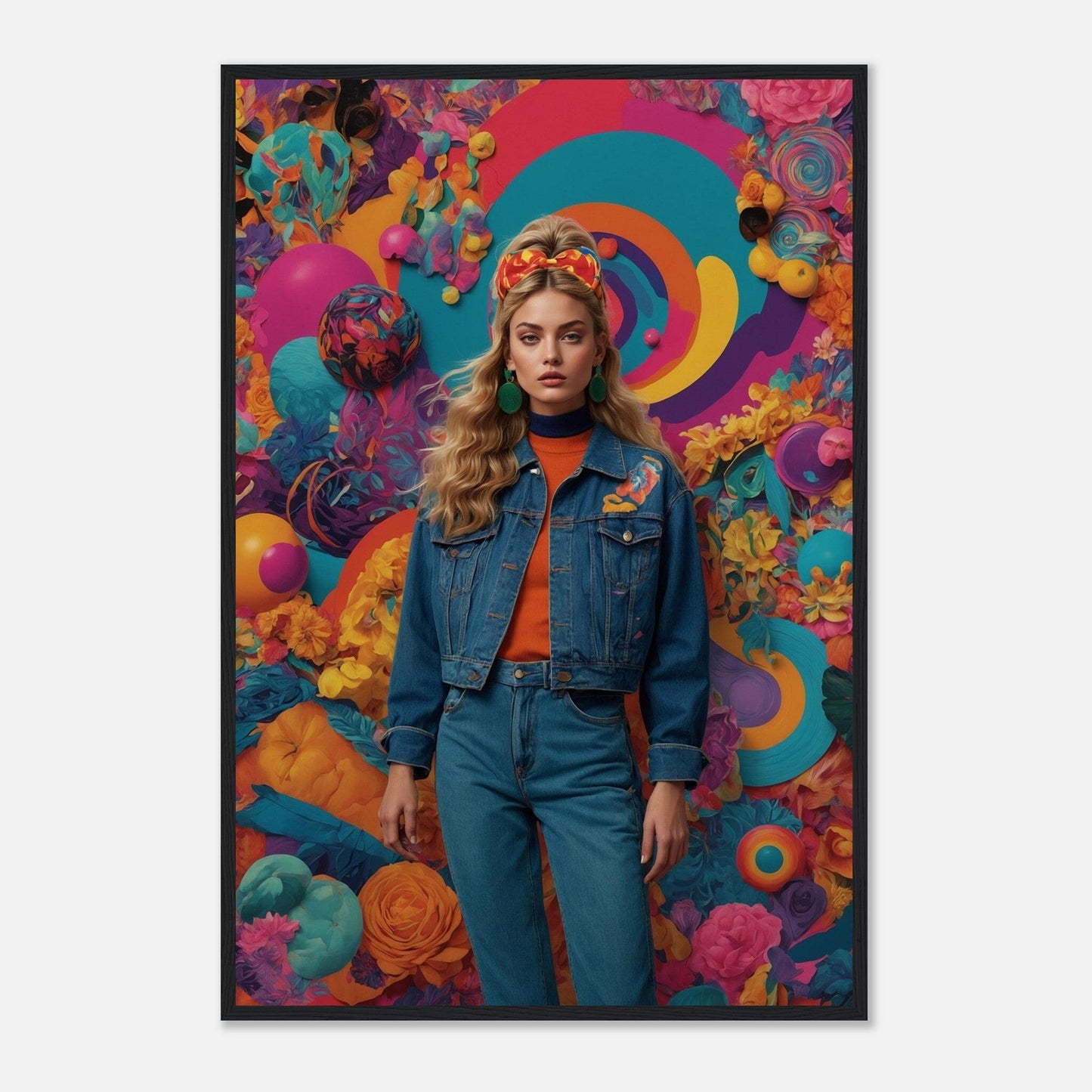 Premium Matte Paper Wooden Framed Poster - Exklusive Kunst in stilvollen Holzrahmen Print Material Modern Masterpieces 60x90 cm / 24x36″ Black frame 