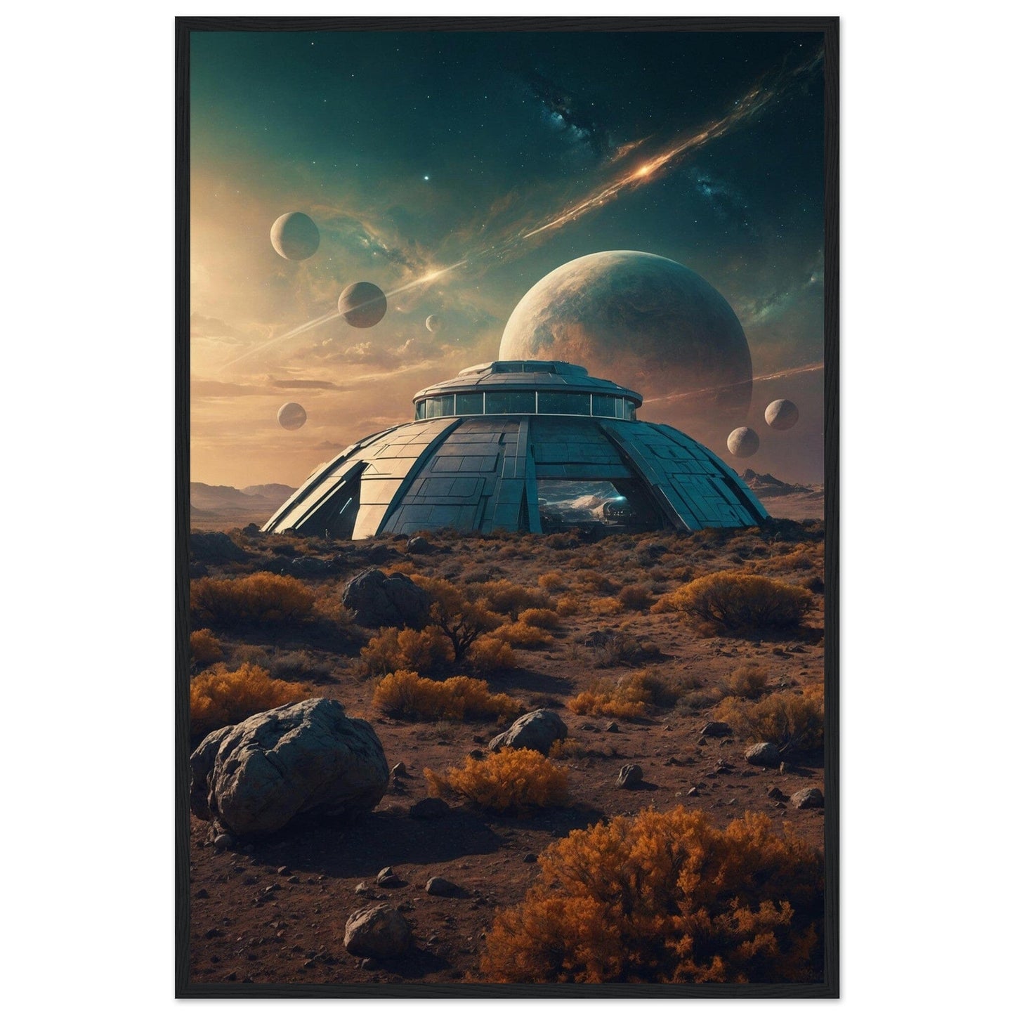 Premium Matte Paper Wooden Framed Poster - Exklusive Kunst in stilvollen Holzrahmen Print Material Modern Masterpieces 60x90 cm / 24x36″ Black frame 