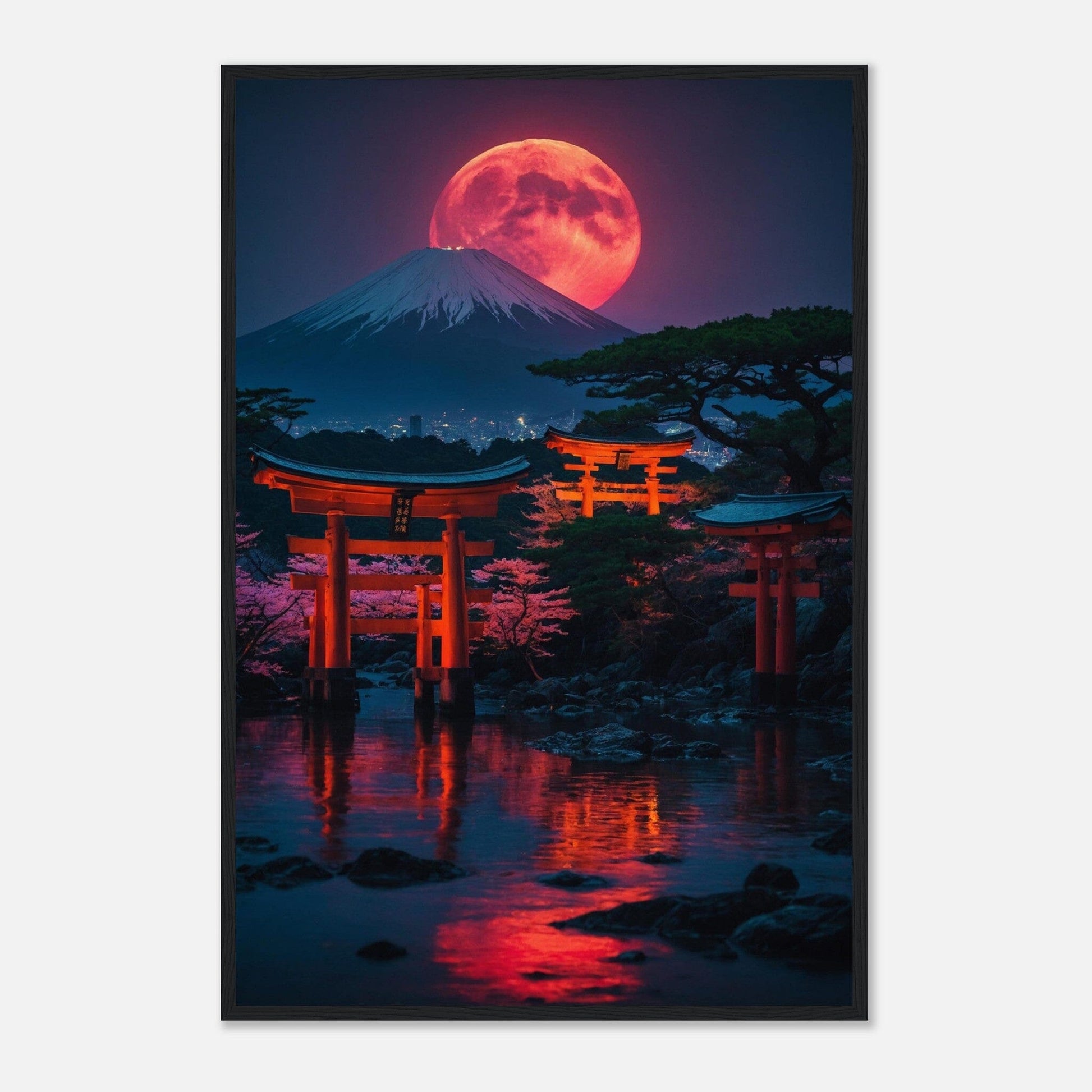 Premium Matte Paper Wooden Framed Poster - Exklusive Kunst in stilvollen Holzrahmen Print Material Modern Masterpieces 60x90 cm / 24x36″ Black frame 
