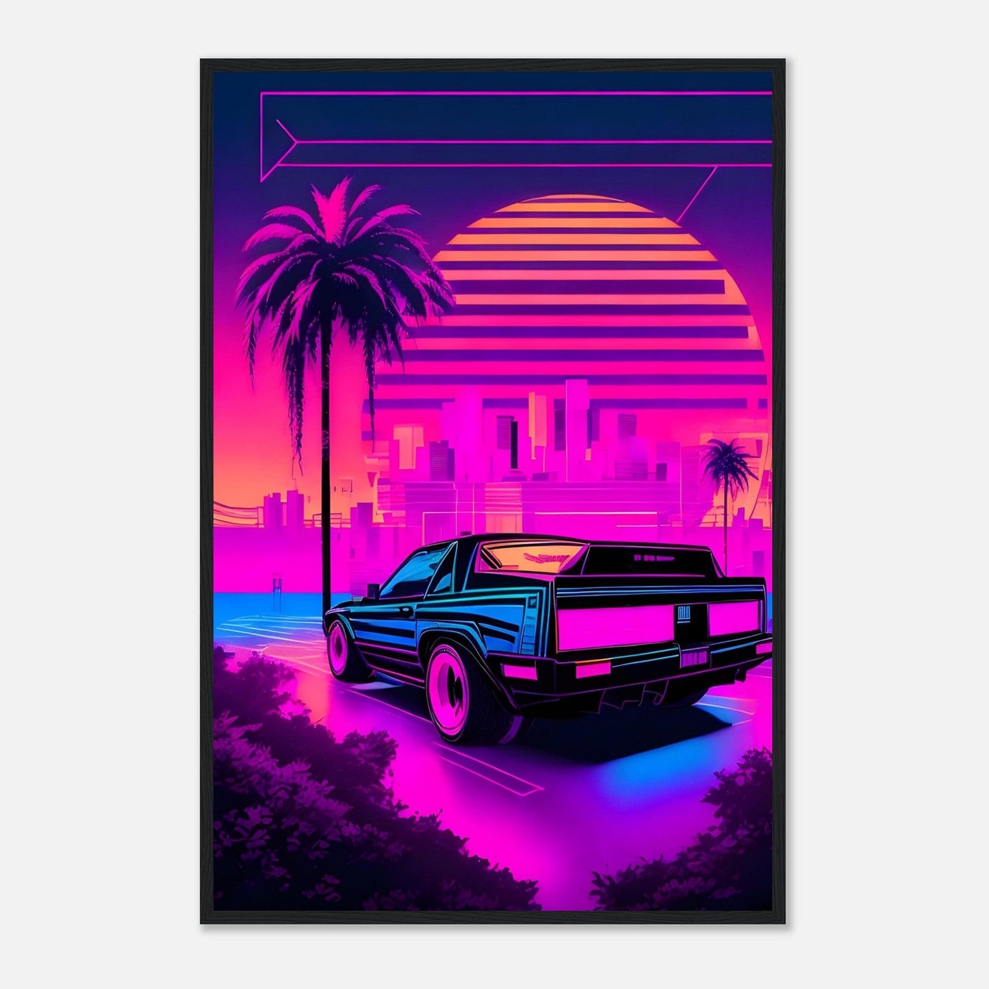 Premium Matte Paper Wooden Framed Poster - Exklusive Kunst in stilvollen Holzrahmen Print Material Modern Masterpieces 60x90 cm / 24x36″ Black frame 