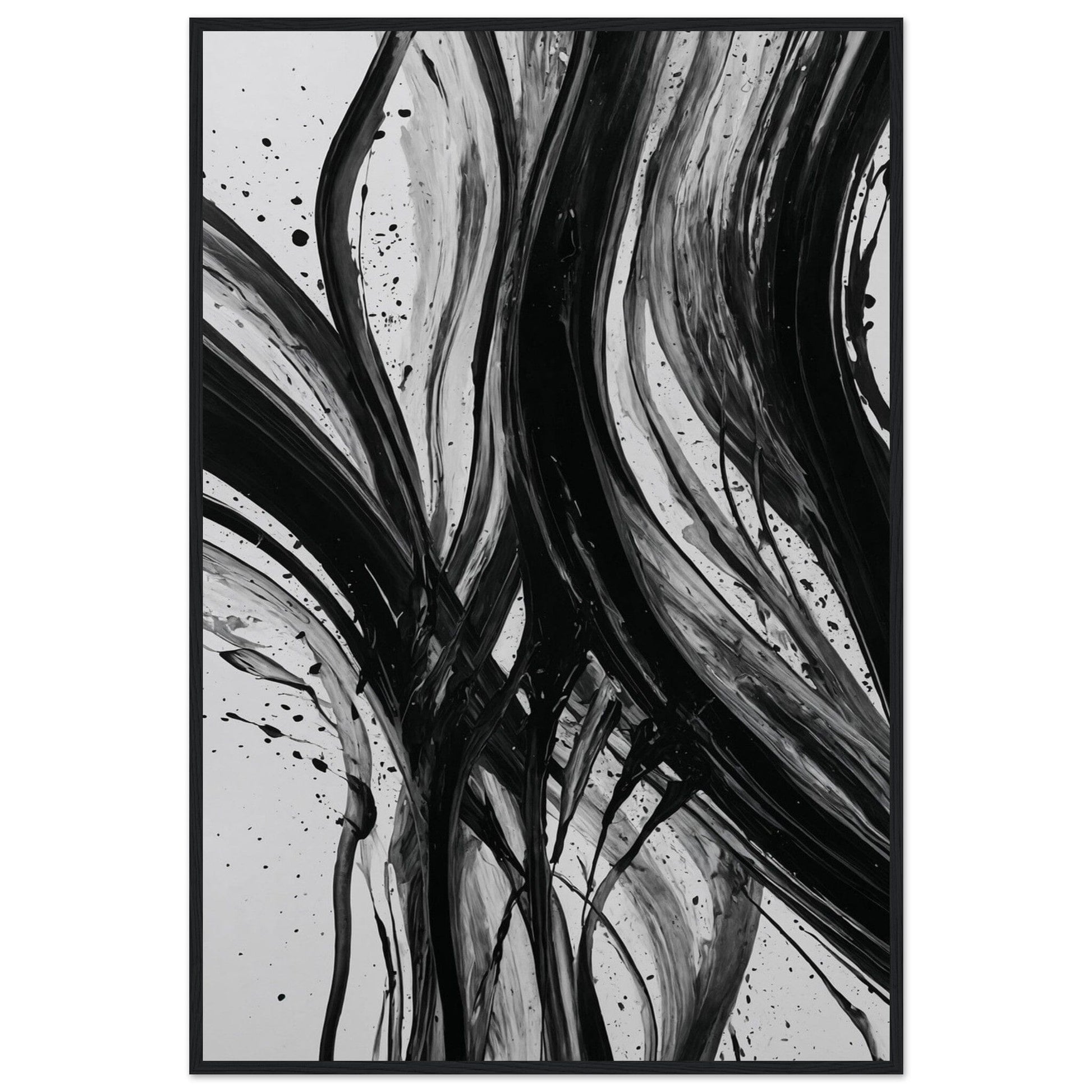 Premium Matte Paper Wooden Framed Poster - Exklusive Kunst in stilvollen Holzrahmen Print Material Modern Masterpieces 60x90 cm / 24x36″ Black frame 