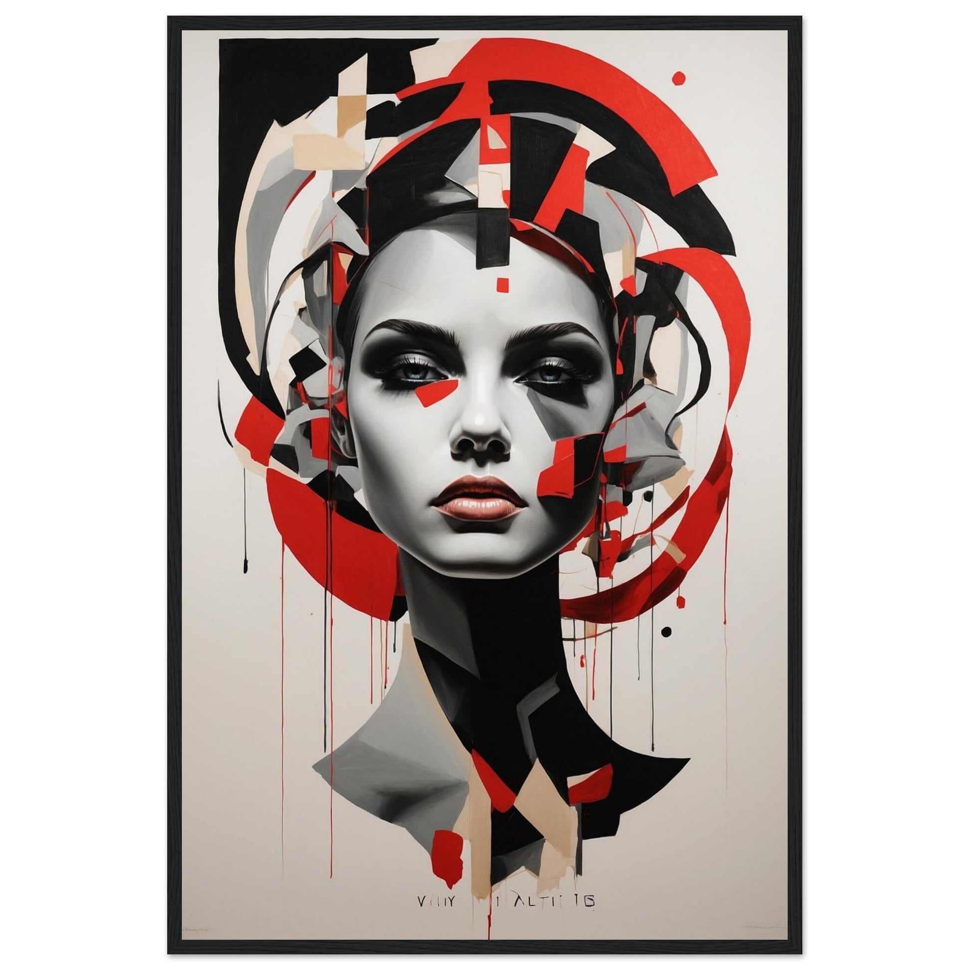 Premium Matte Paper Wooden Framed Poster - Exklusive Kunst in stilvollen Holzrahmen Print Material Modern Masterpieces 60x90 cm / 24x36″ Black frame 