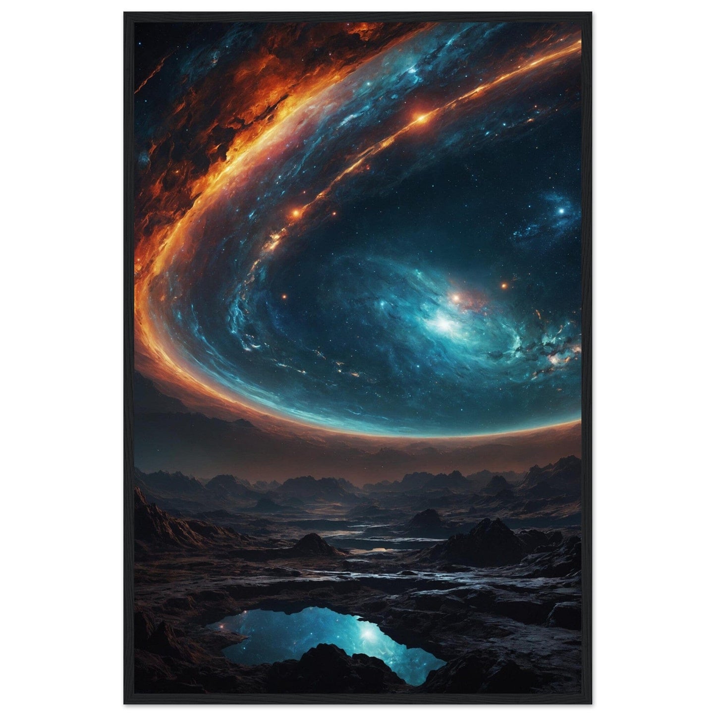 Premium Matte Paper Wooden Framed Poster - Exklusive Kunst in stilvollen Holzrahmen Print Material Modern Masterpieces 60x90 cm / 24x36″ Black frame 