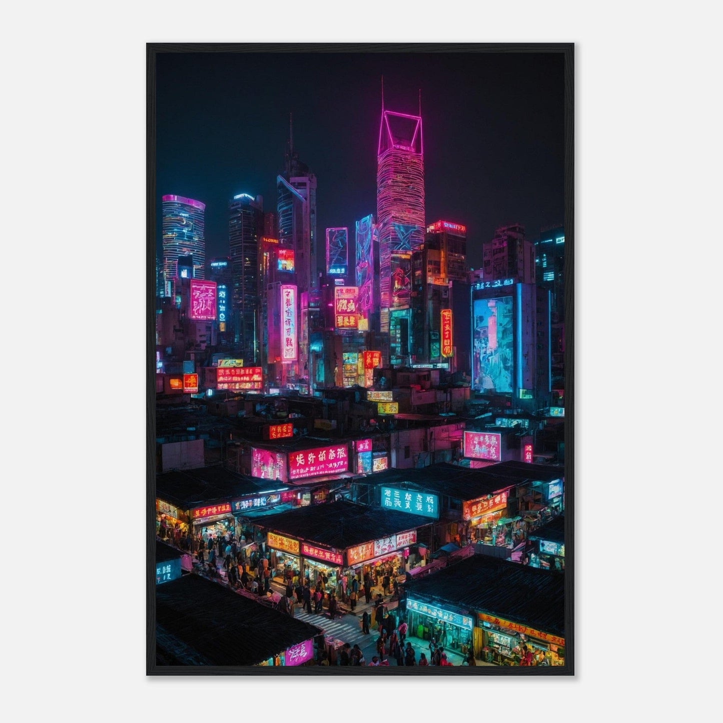 Premium Matte Paper Wooden Framed Poster - Exklusive Kunst in stilvollen Holzrahmen Print Material Modern Masterpieces 60x90 cm / 24x36″ Black frame 