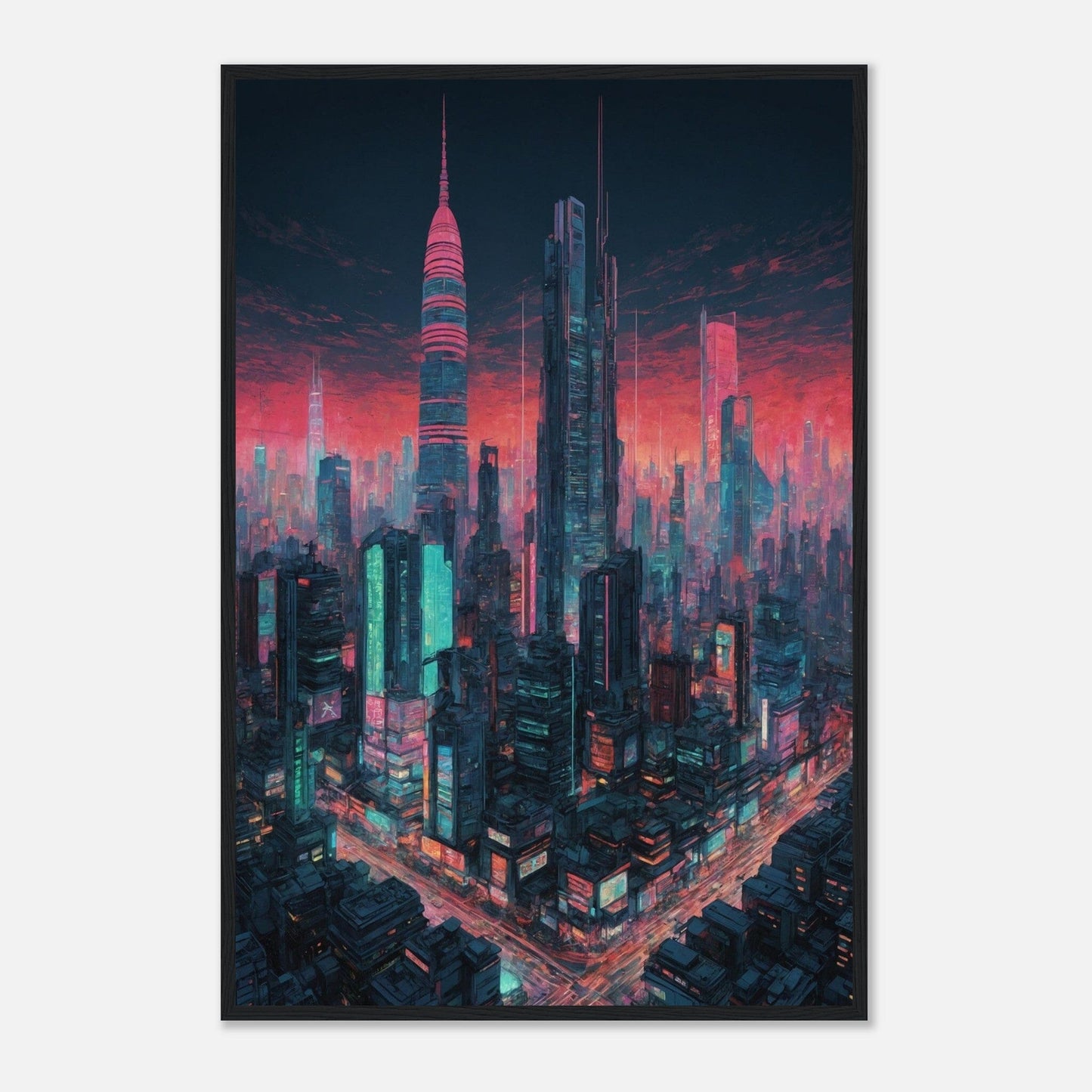 Premium Matte Paper Wooden Framed Poster - Exklusive Kunst in stilvollen Holzrahmen Print Material Modern Masterpieces 60x90 cm / 24x36″ Black frame 