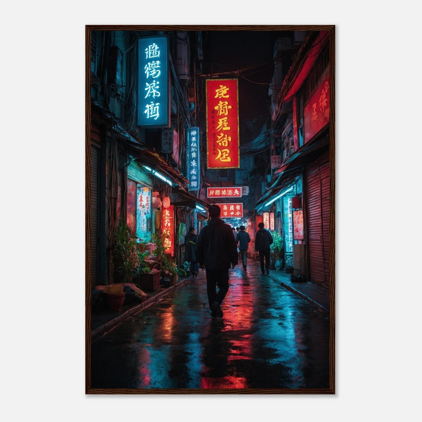 Premium Matte Paper Wooden Framed Poster - Exklusive Kunst in stilvollen Holzrahmen Print Material Modern Masterpieces 60x90 cm / 24x36″ Dark wood frame 