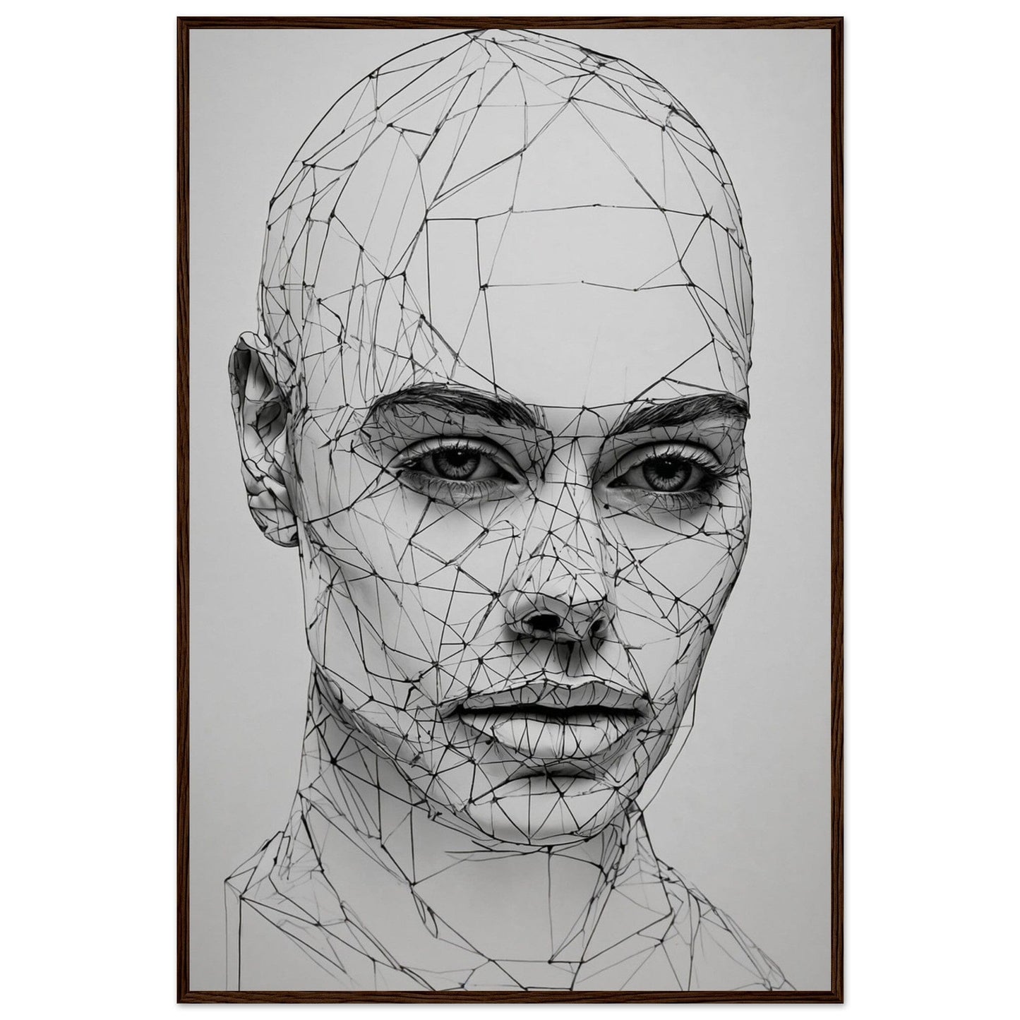 Premium Matte Paper Wooden Framed Poster - Exklusive Kunst in stilvollen Holzrahmen Print Material Modern Masterpieces 60x90 cm / 24x36″ Dark wood frame 