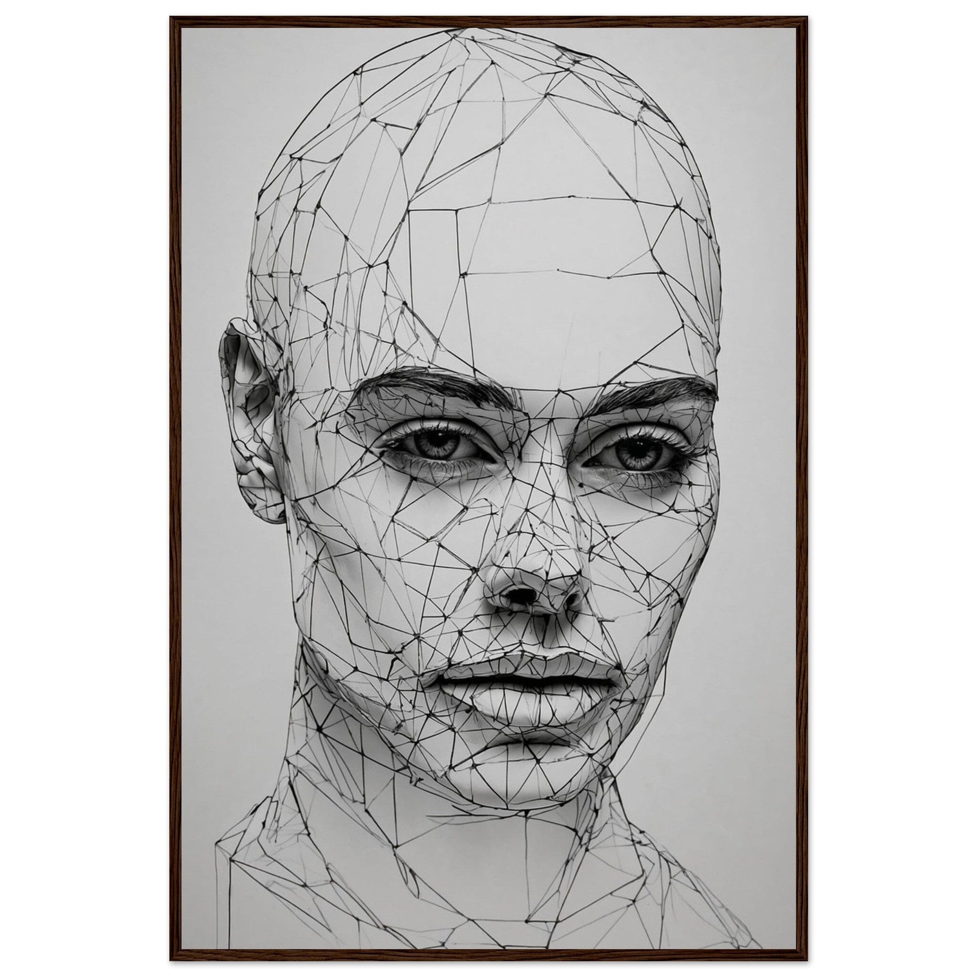 Premium Matte Paper Wooden Framed Poster - Exklusive Kunst in stilvollen Holzrahmen Print Material Modern Masterpieces 60x90 cm / 24x36″ Dark wood frame 