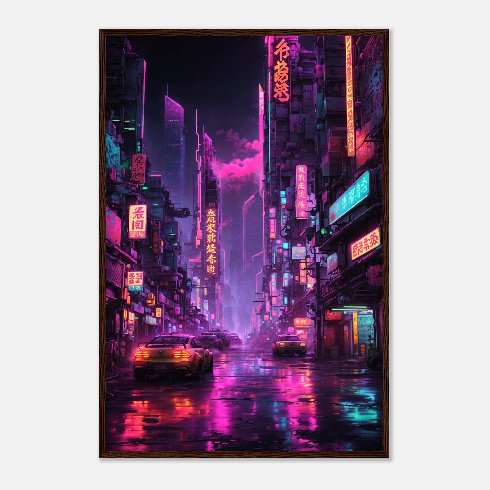 Premium Matte Paper Wooden Framed Poster - Exklusive Kunst in stilvollen Holzrahmen Print Material Modern Masterpieces 60x90 cm / 24x36″ Dark wood frame 