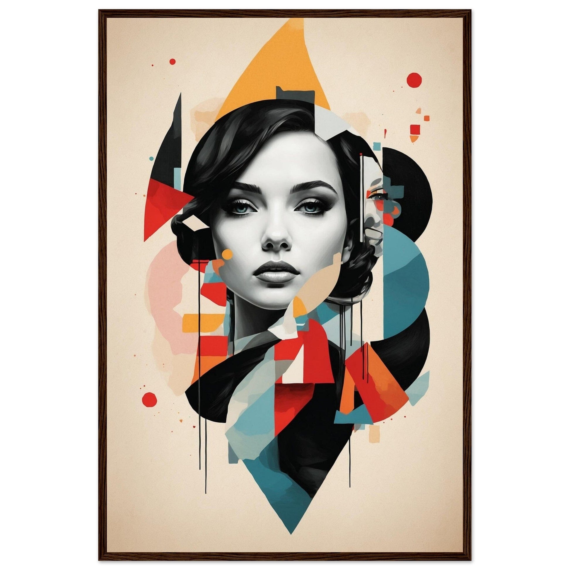 Premium Matte Paper Wooden Framed Poster - Exklusive Kunst in stilvollen Holzrahmen Print Material Modern Masterpieces 60x90 cm / 24x36″ Dark wood frame 