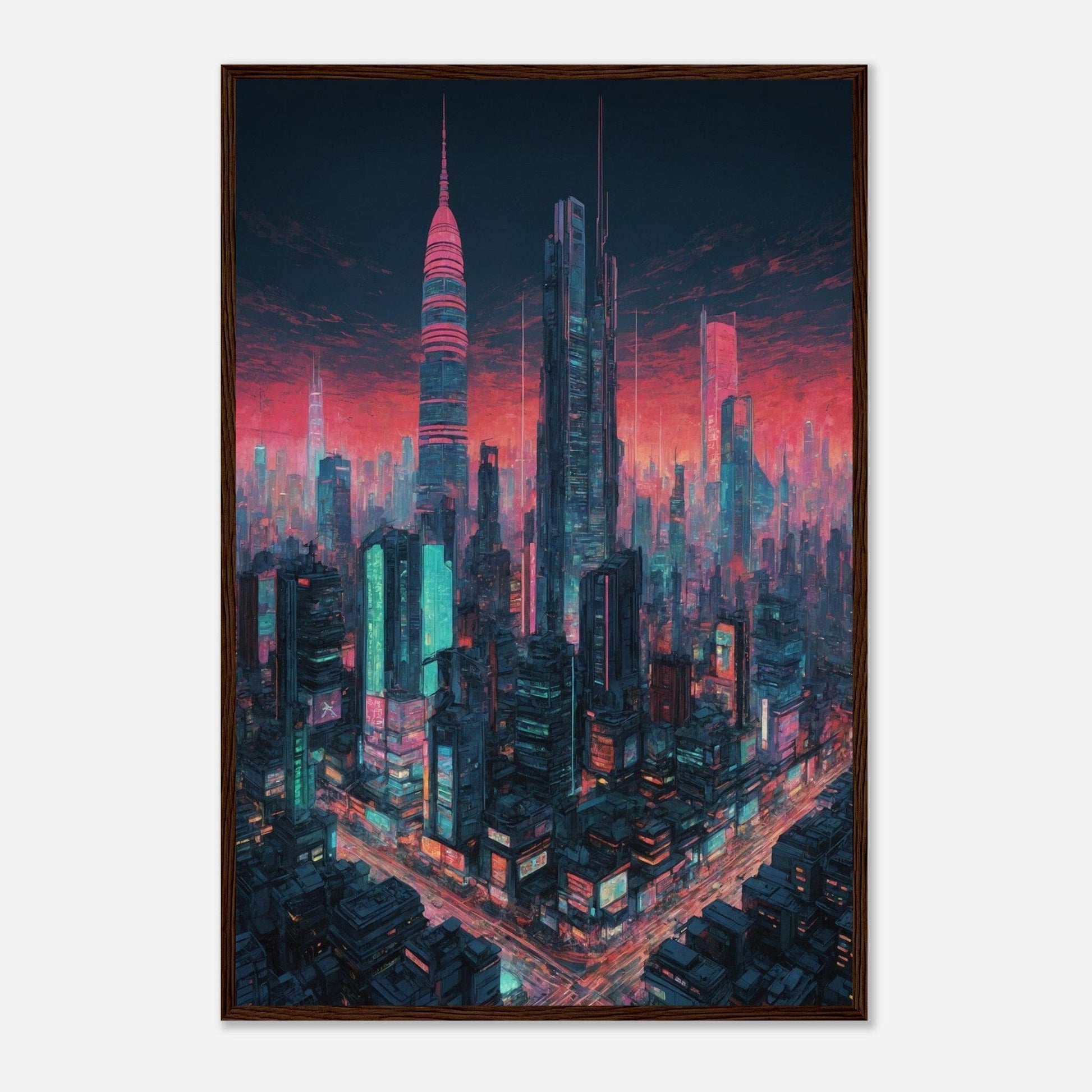 Premium Matte Paper Wooden Framed Poster - Exklusive Kunst in stilvollen Holzrahmen Print Material Modern Masterpieces 60x90 cm / 24x36″ Dark wood frame 