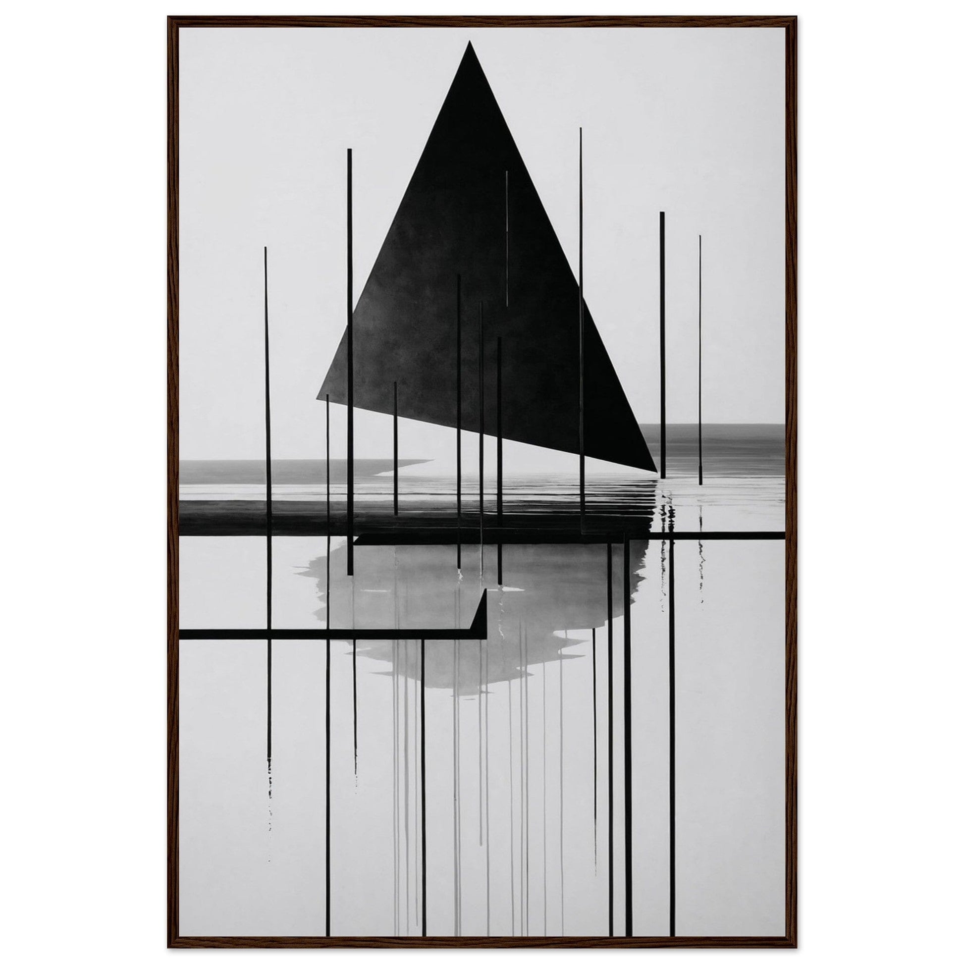 Premium Matte Paper Wooden Framed Poster - Exklusive Kunst in stilvollen Holzrahmen Print Material Modern Masterpieces 60x90 cm / 24x36″ Dark wood frame 