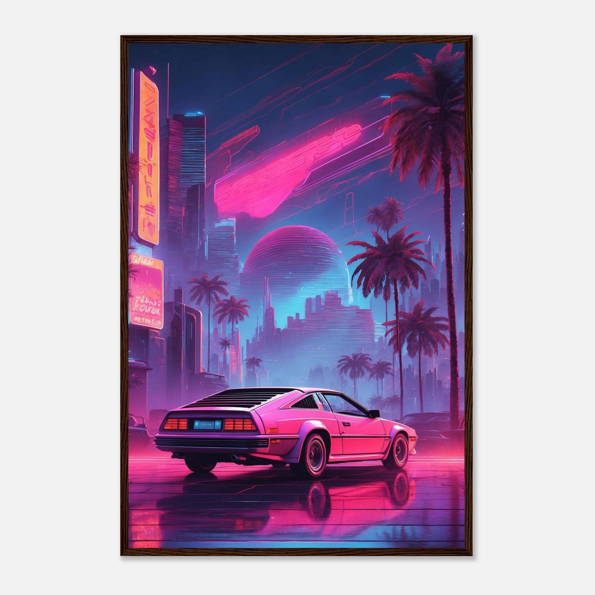 Premium Matte Paper Wooden Framed Poster - Exklusive Kunst in stilvollen Holzrahmen Print Material Modern Masterpieces 60x90 cm / 24x36″ Dark wood frame 