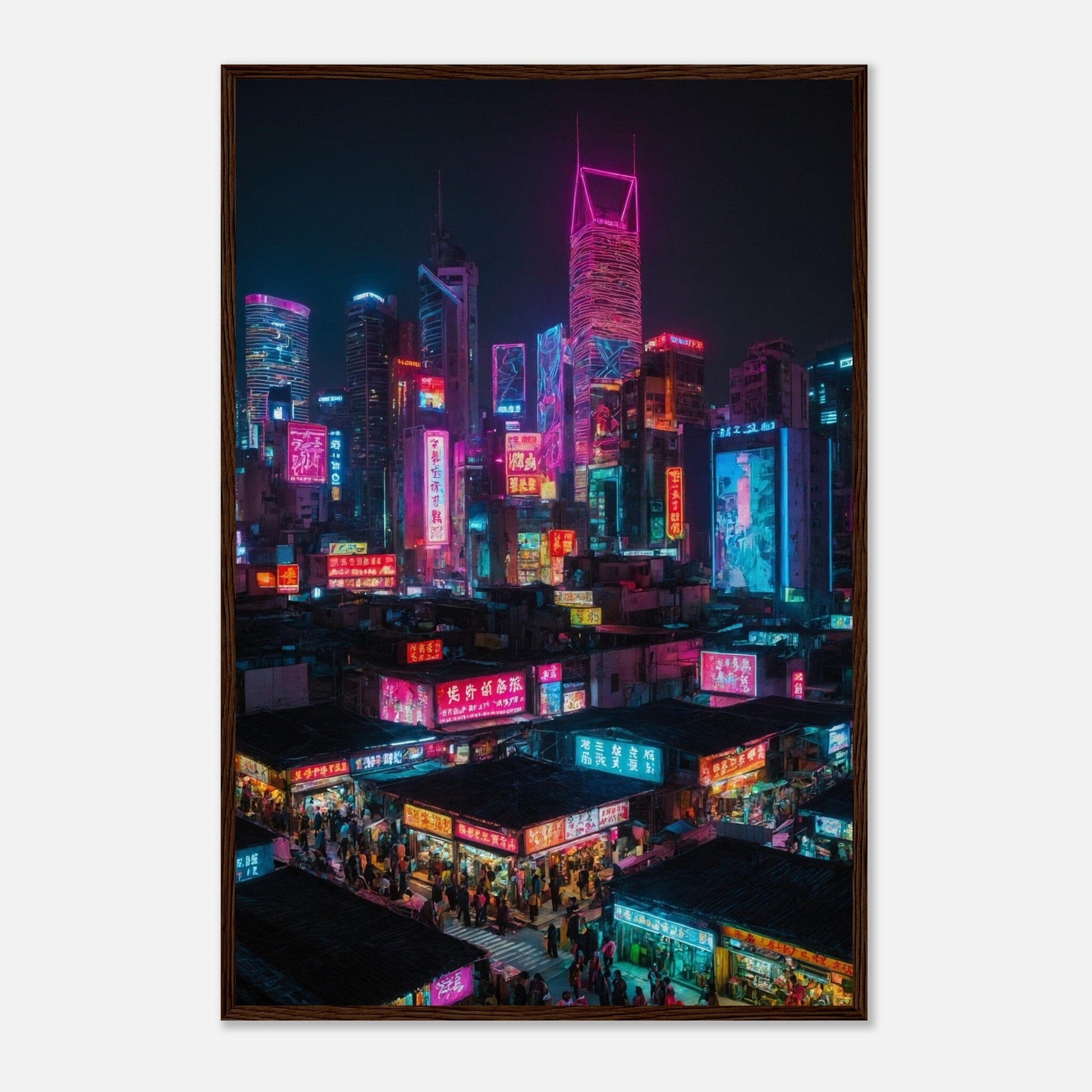 Premium Matte Paper Wooden Framed Poster - Exklusive Kunst in stilvollen Holzrahmen Print Material Modern Masterpieces 60x90 cm / 24x36″ Dark wood frame 