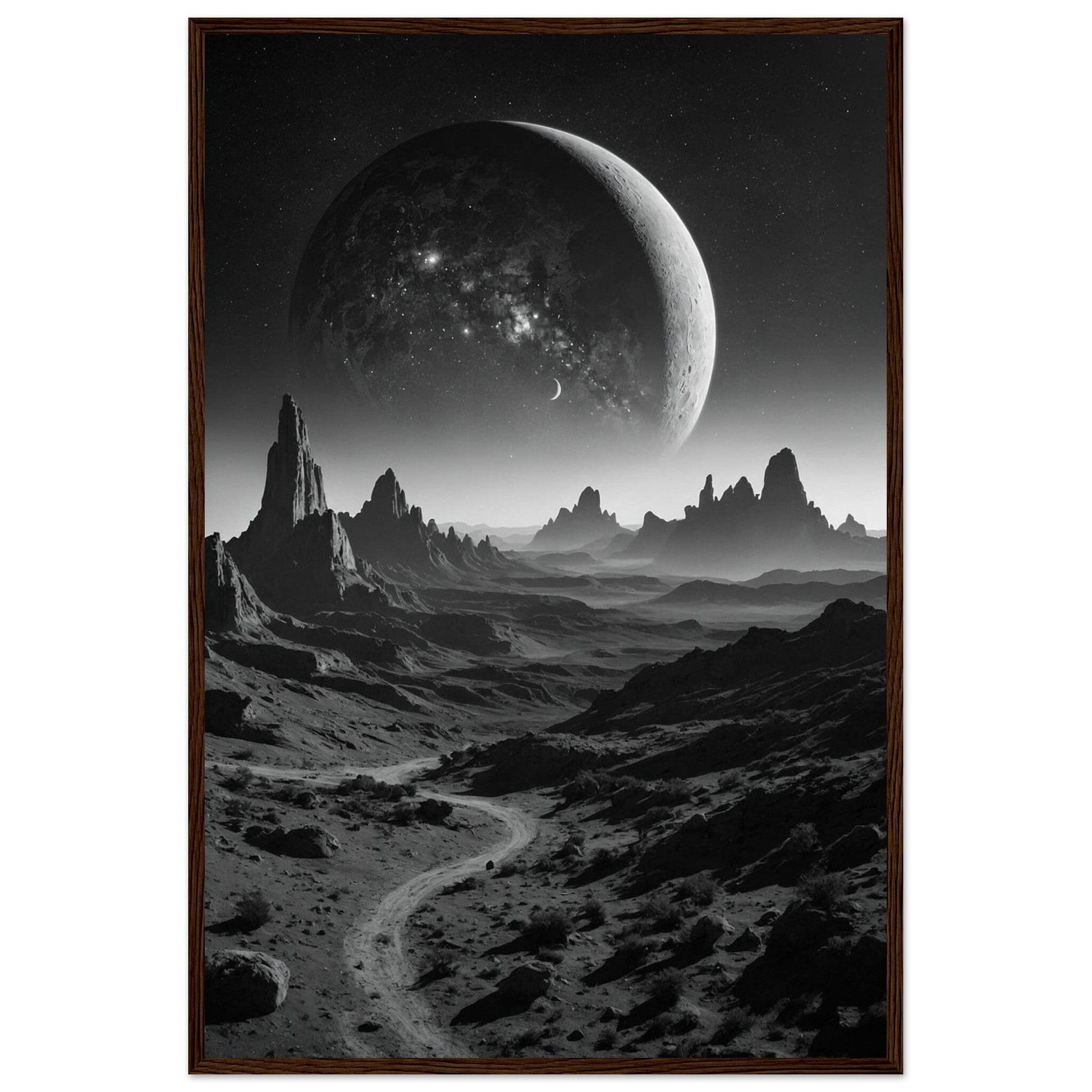 Premium Matte Paper Wooden Framed Poster - Exklusive Kunst in stilvollen Holzrahmen Print Material Modern Masterpieces 60x90 cm / 24x36″ Dark wood frame 