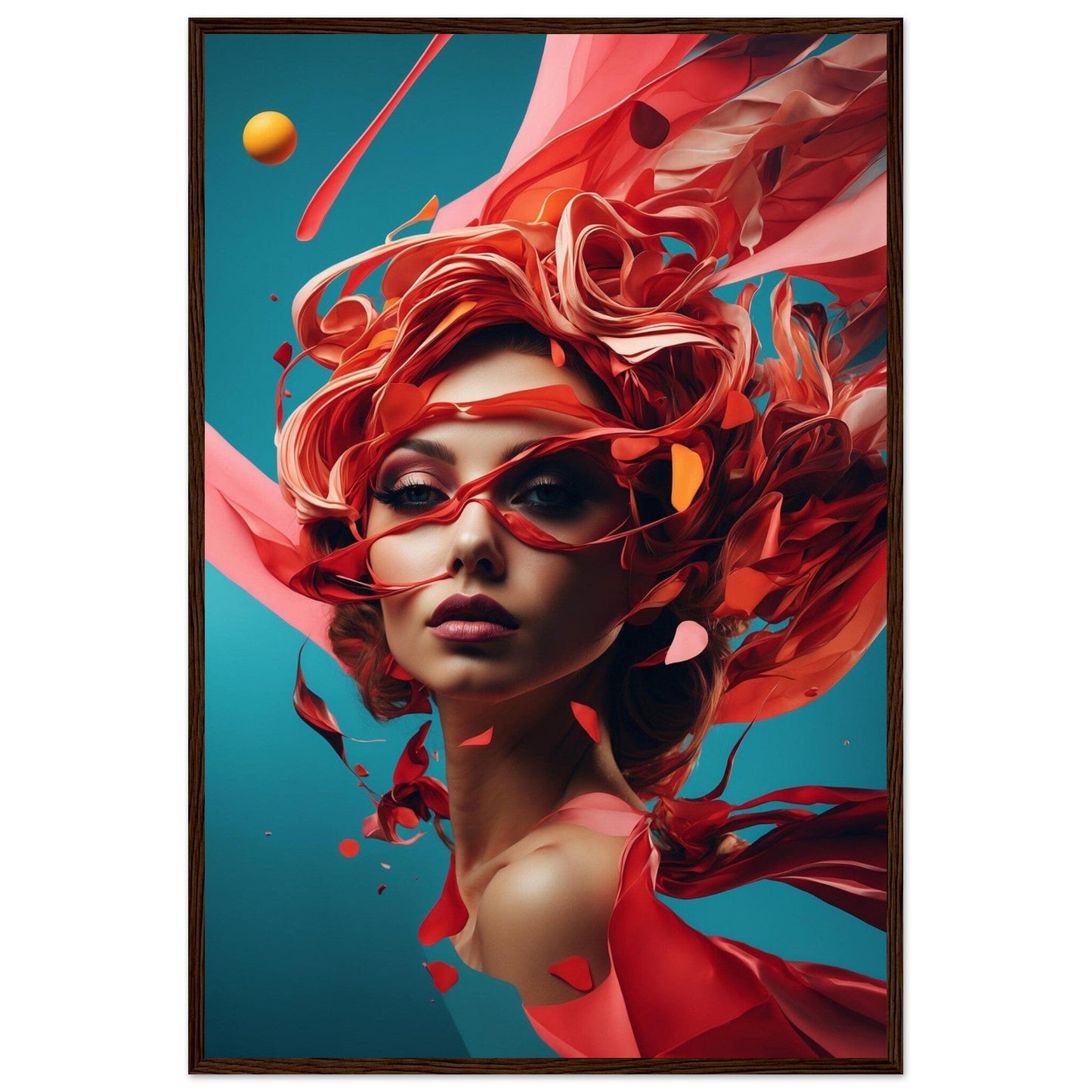 Premium Matte Paper Wooden Framed Poster - Exklusive Kunst in stilvollen Holzrahmen Print Material Modern Masterpieces 60x90 cm / 24x36″ Dark wood frame 