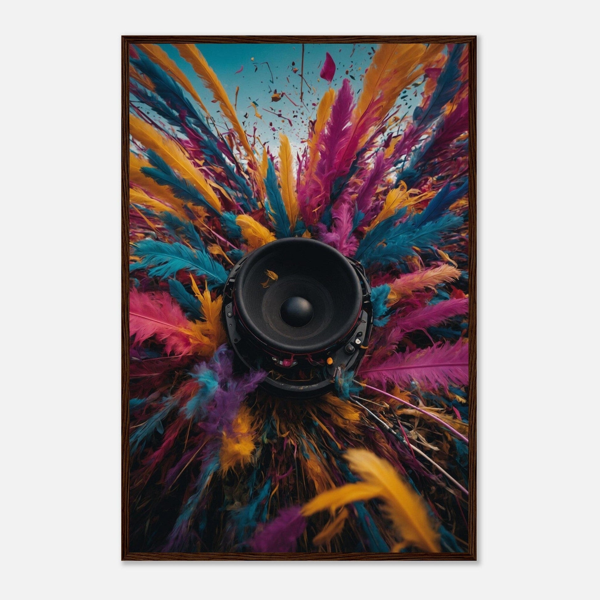 Premium Matte Paper Wooden Framed Poster - Exklusive Kunst in stilvollen Holzrahmen Print Material Modern Masterpieces 60x90 cm / 24x36″ Dark wood frame 